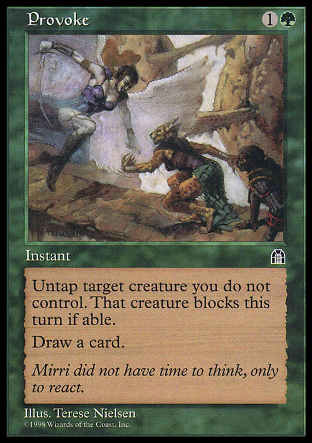Provoke magic card front