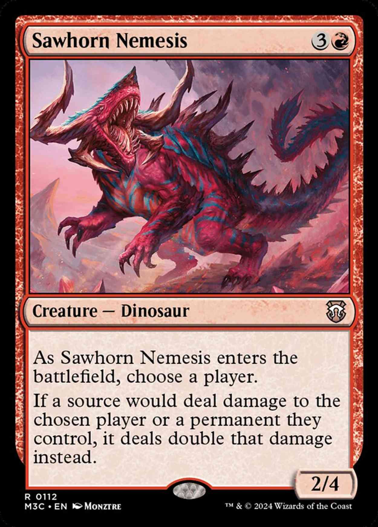 Sawhorn Nemesis magic card front