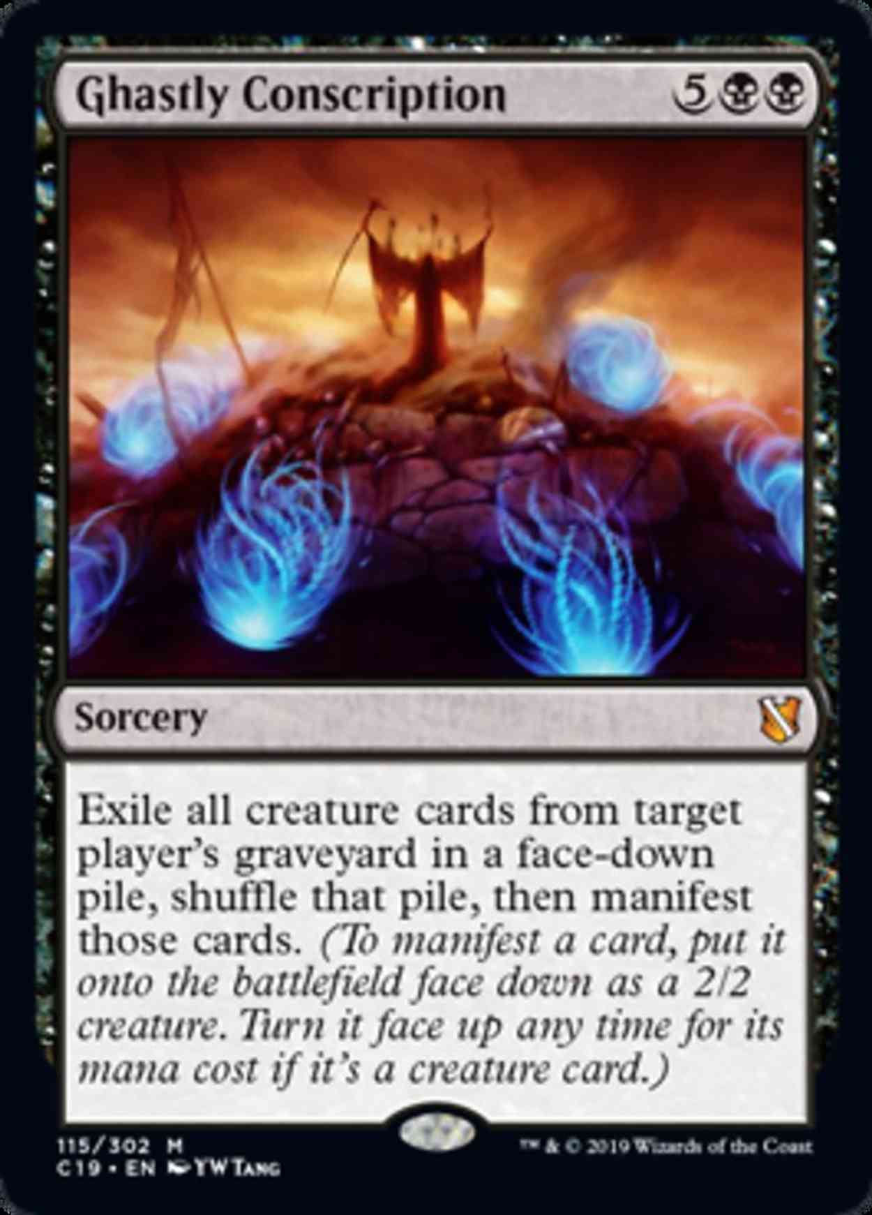 Ghastly Conscription magic card front