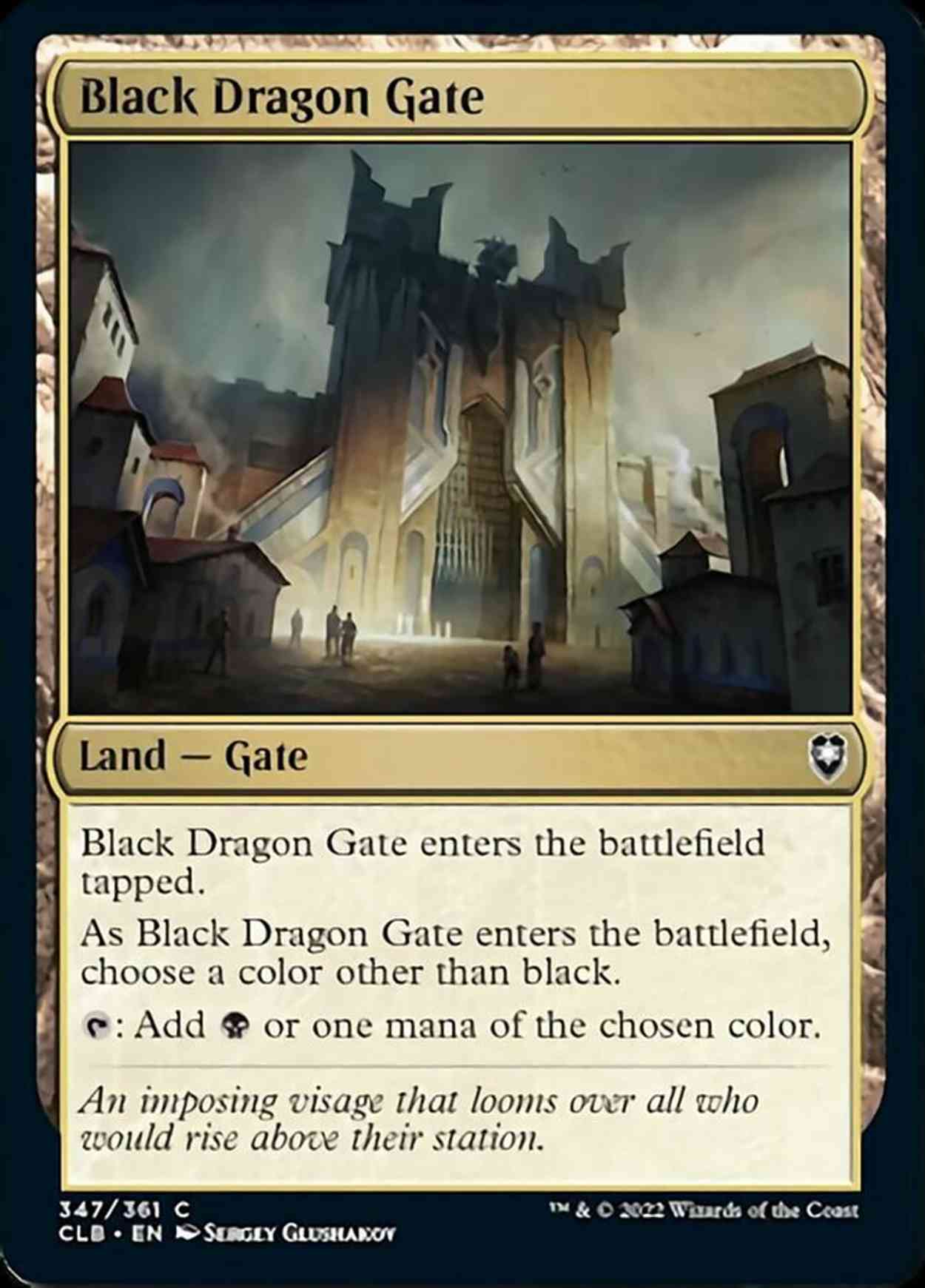 Black Dragon Gate magic card front