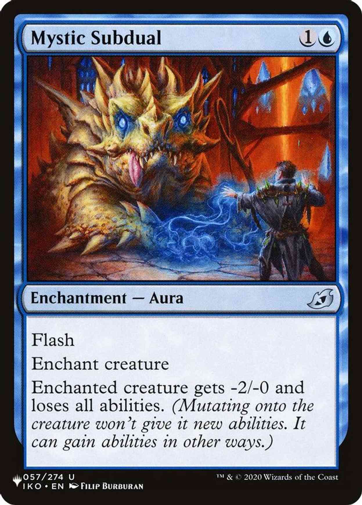 Mystic Subdual magic card front