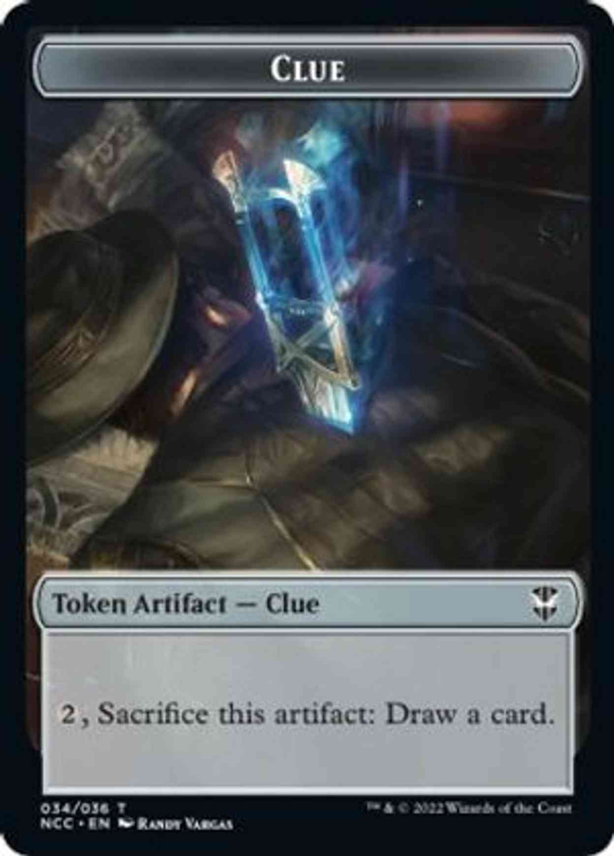 Clue // Elephant Double-sided Token magic card front