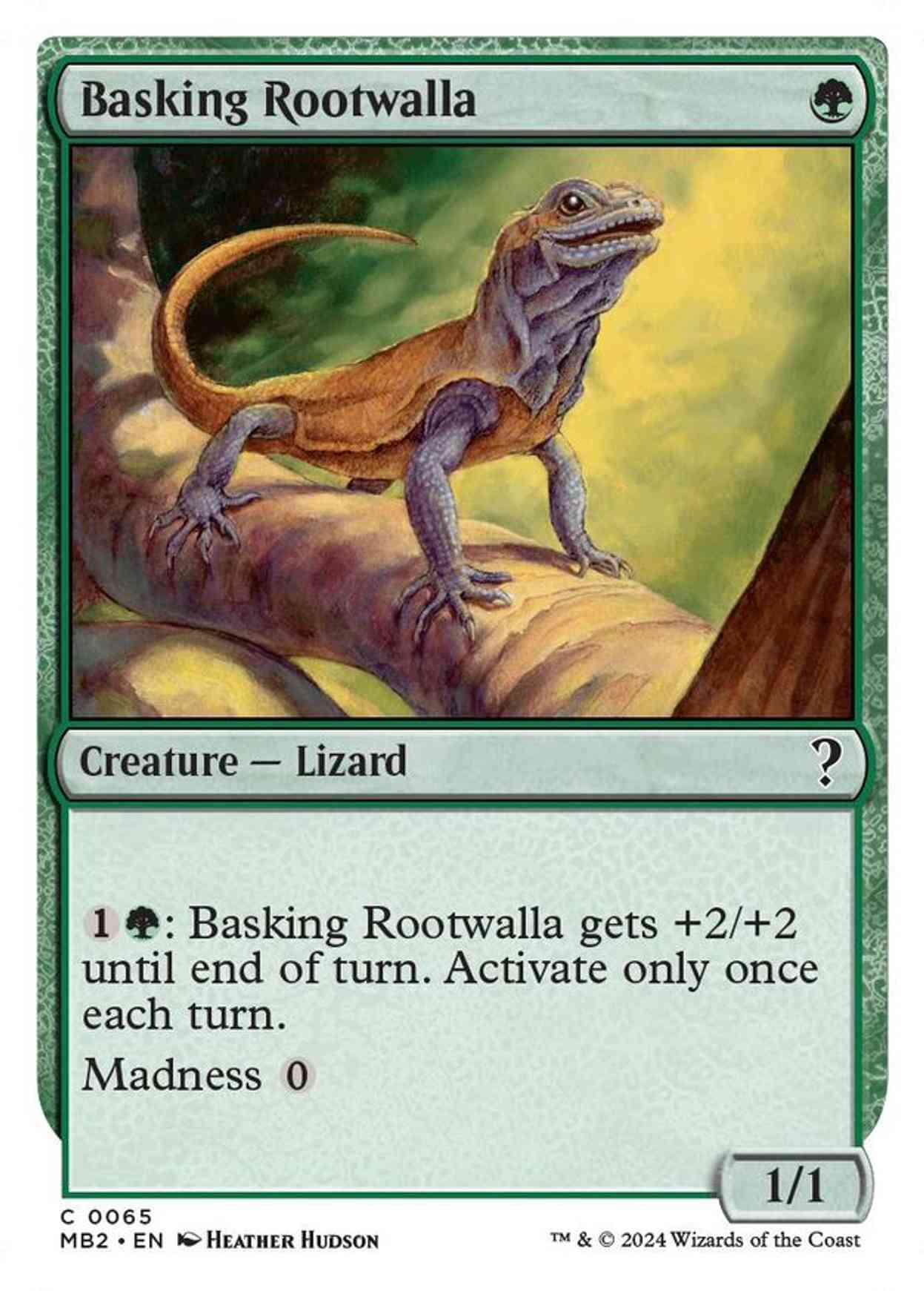 Basking Rootwalla (White Border) magic card front