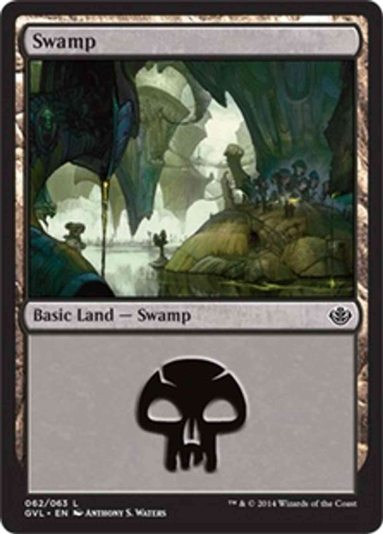 Swamp (62) (Garruk vs Liliana) magic card front