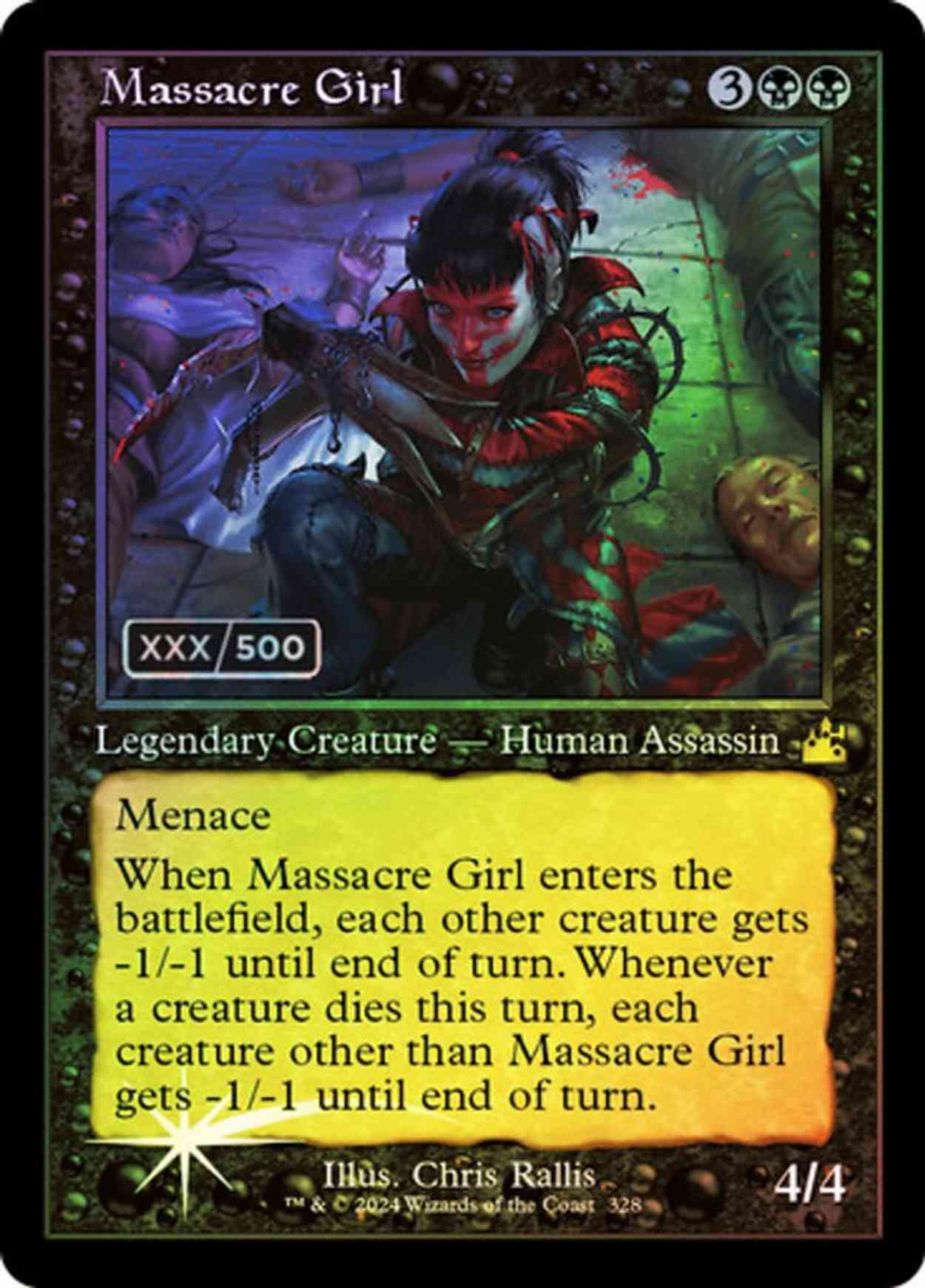 Massacre Girl (Retro Frame) (Serial Numbered) magic card front