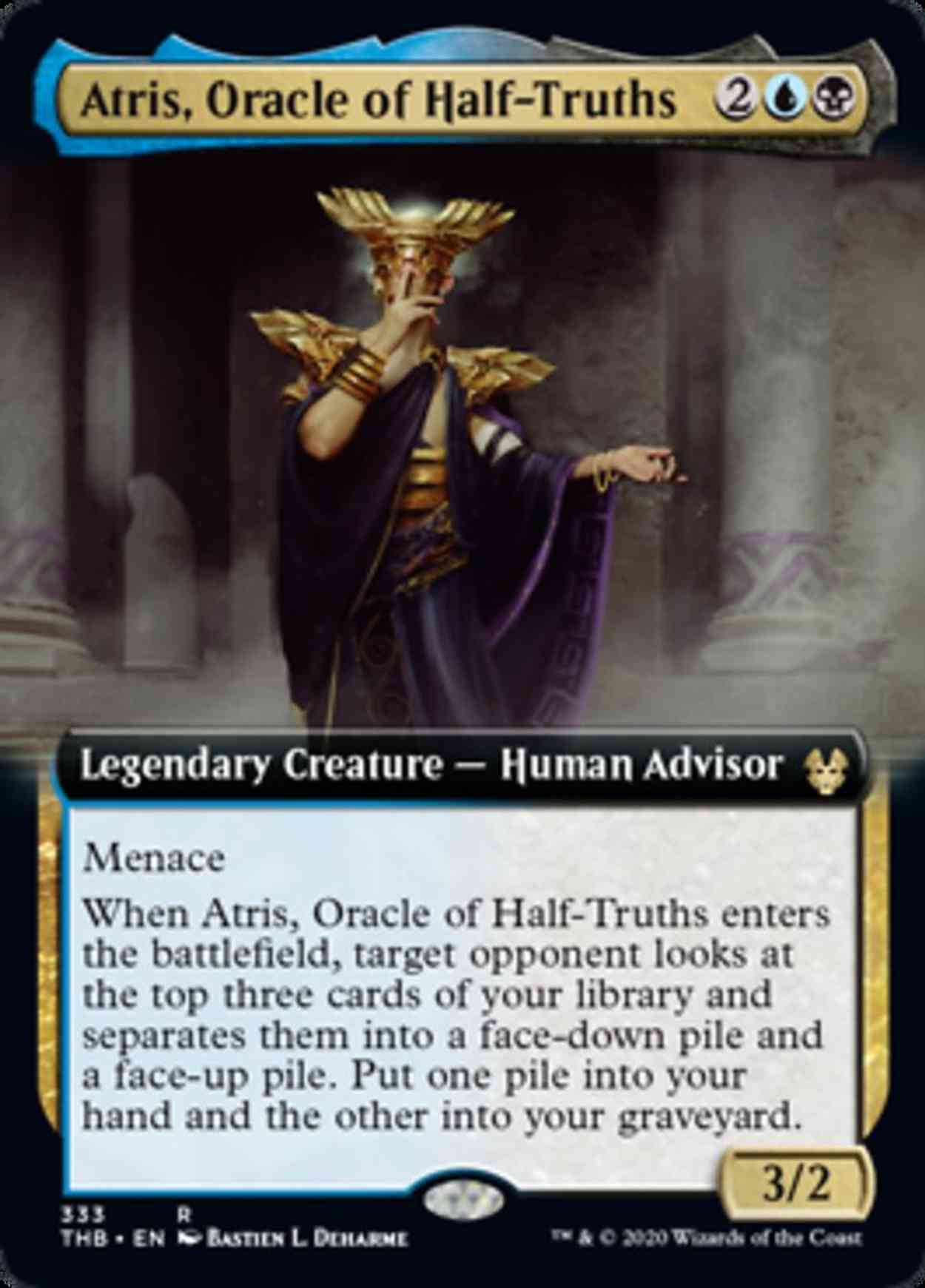Atris, Oracle of Half-Truths (Extended art) magic card front