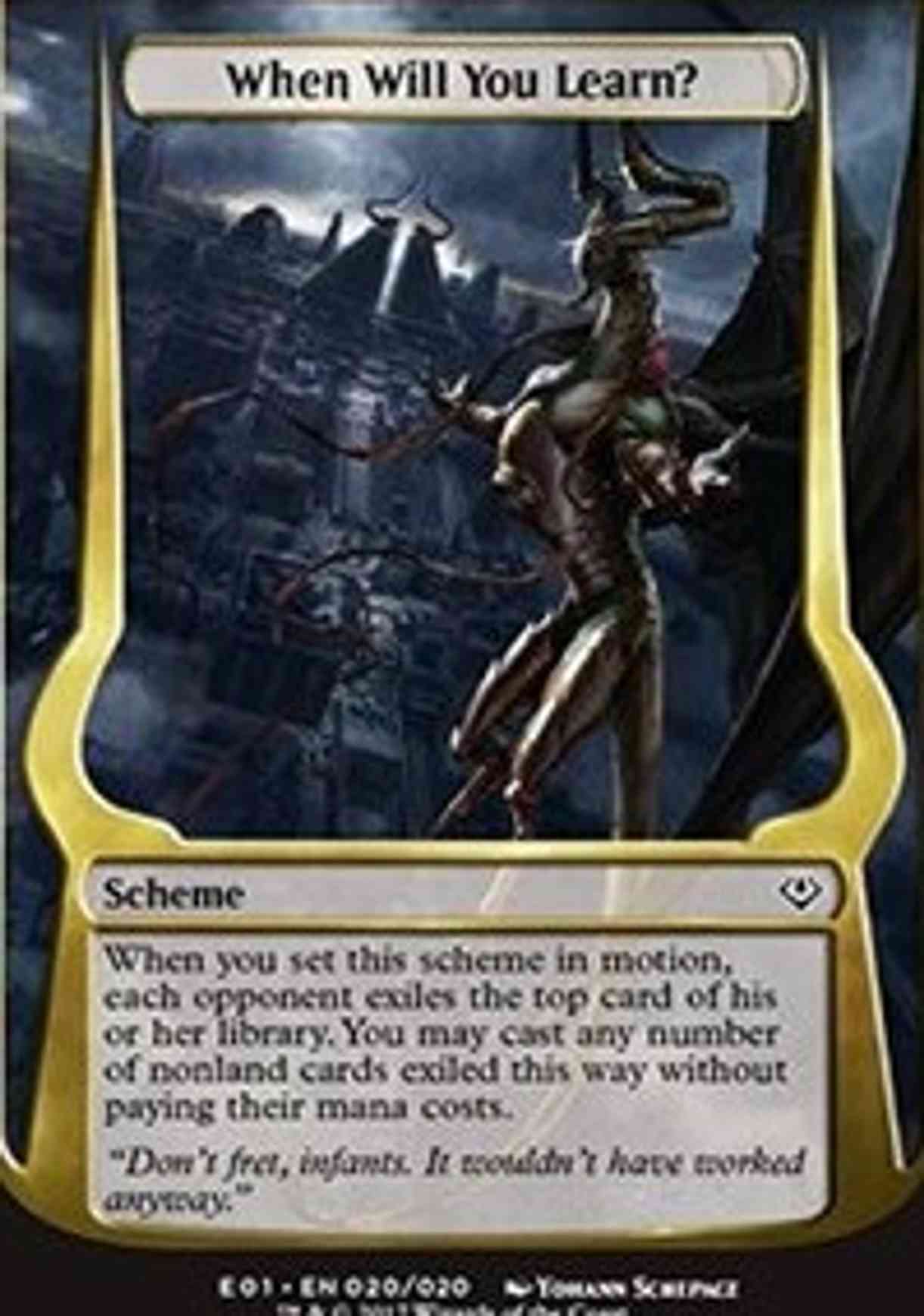 When Will You Learn? (Archenemy: Nicol Bolas) magic card front