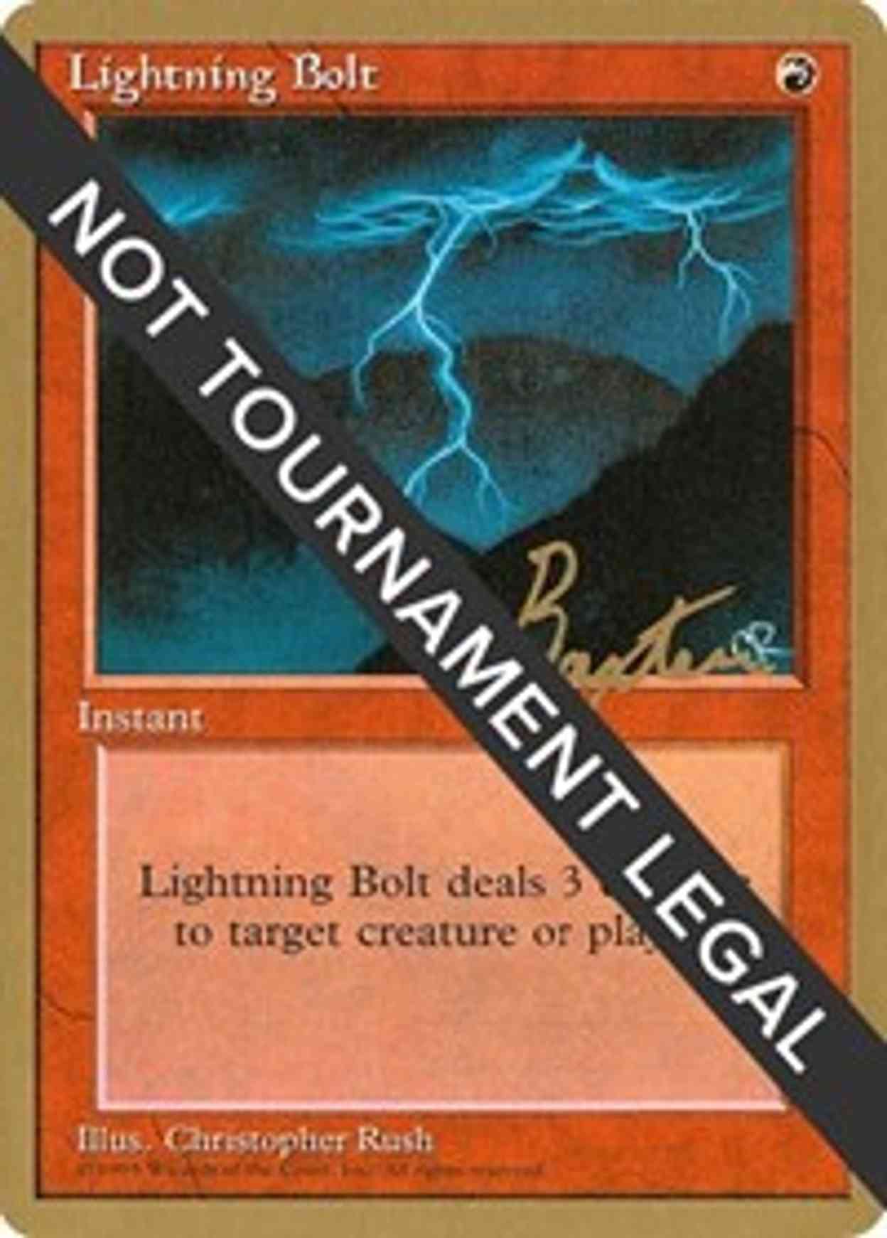 Lightning Bolt - 1996 George Baxter (4ED) magic card front