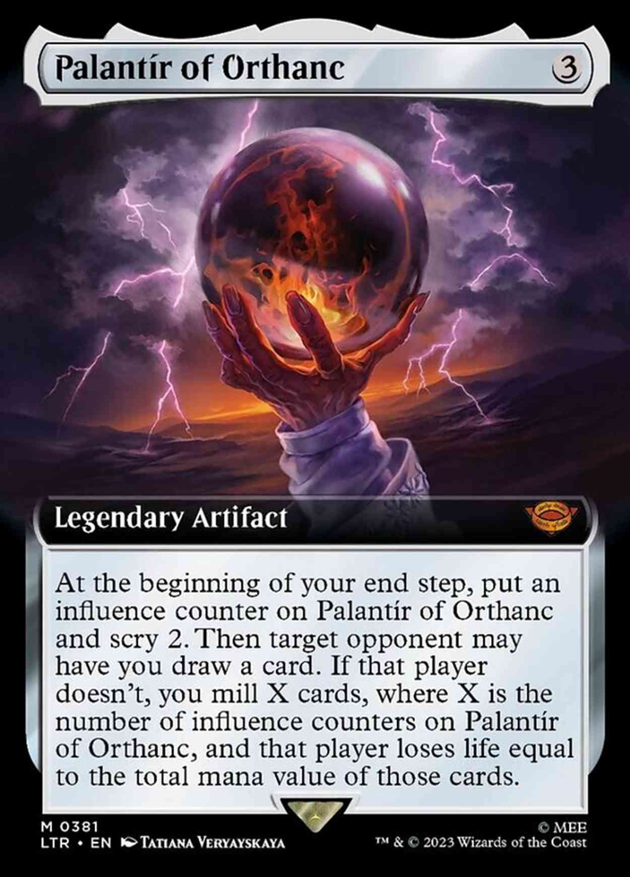 Palantír of Orthanc (Extended Art) magic card front