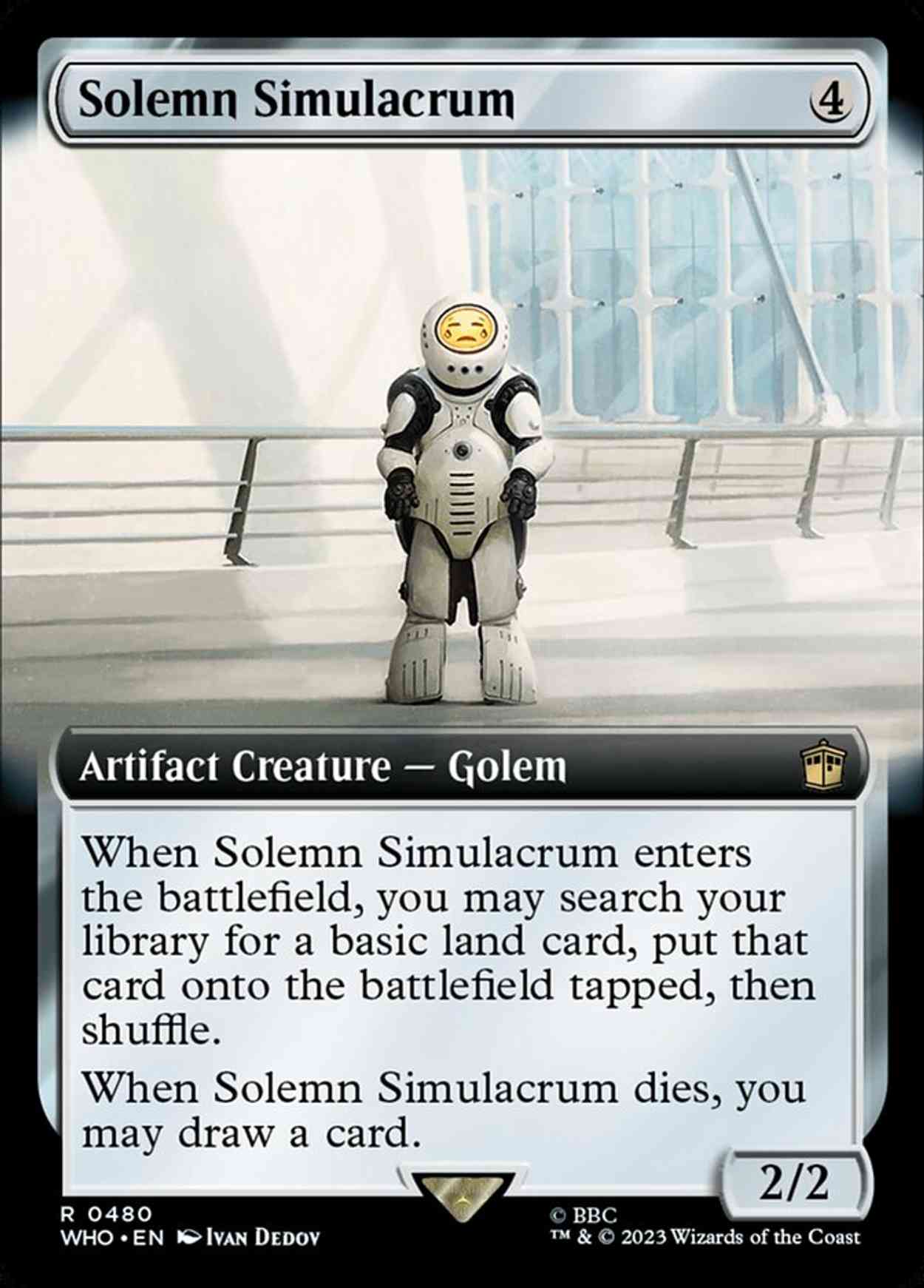 Solemn Simulacrum (Extended Art) magic card front