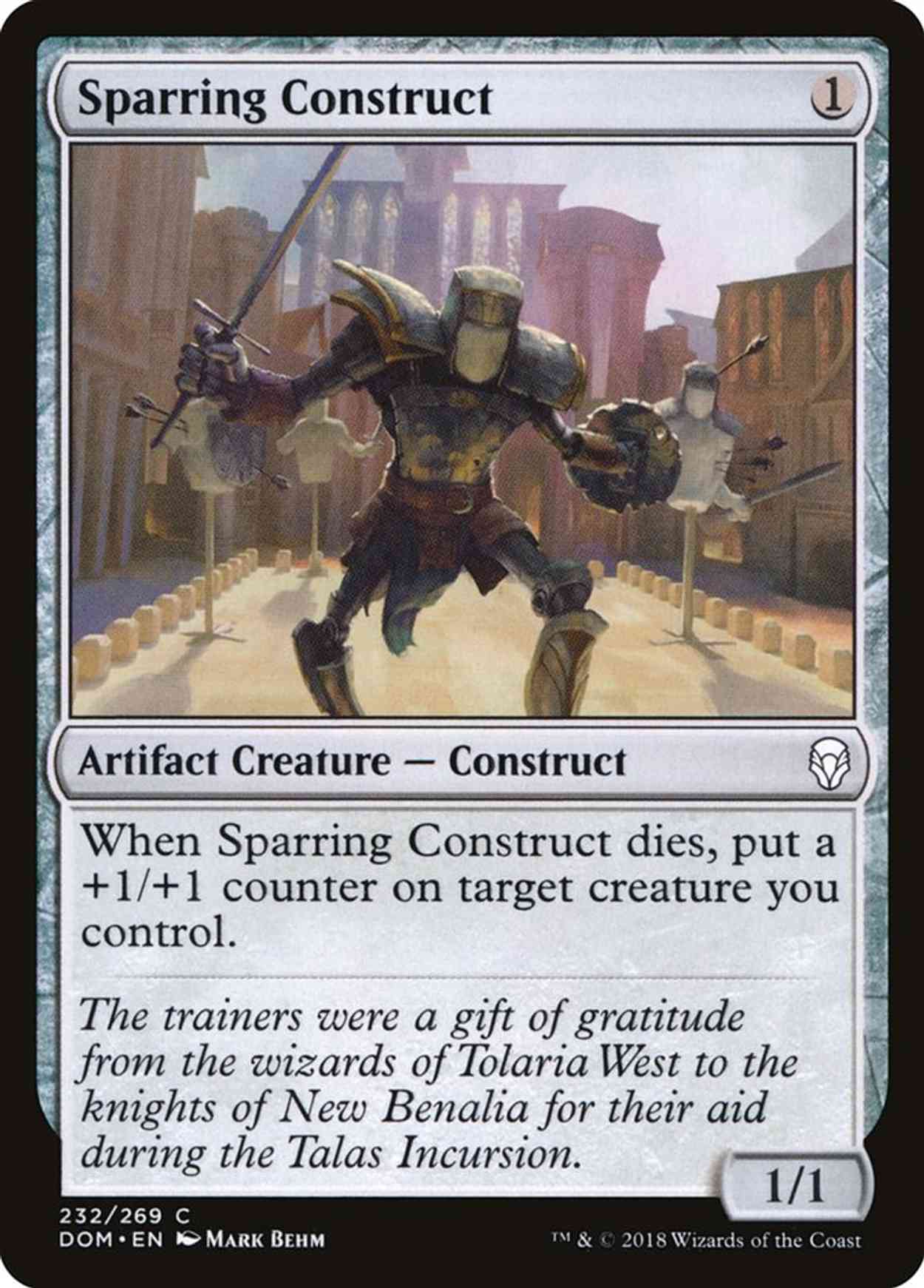 Sparring Construct magic card front