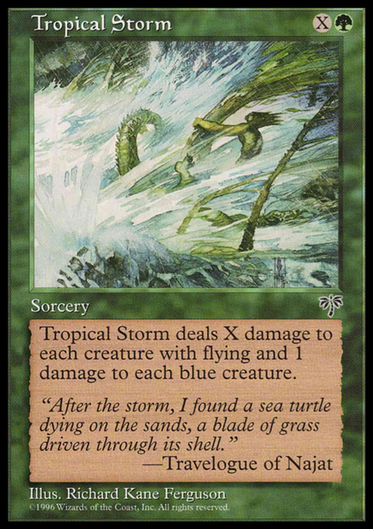 Tropical Storm magic card front