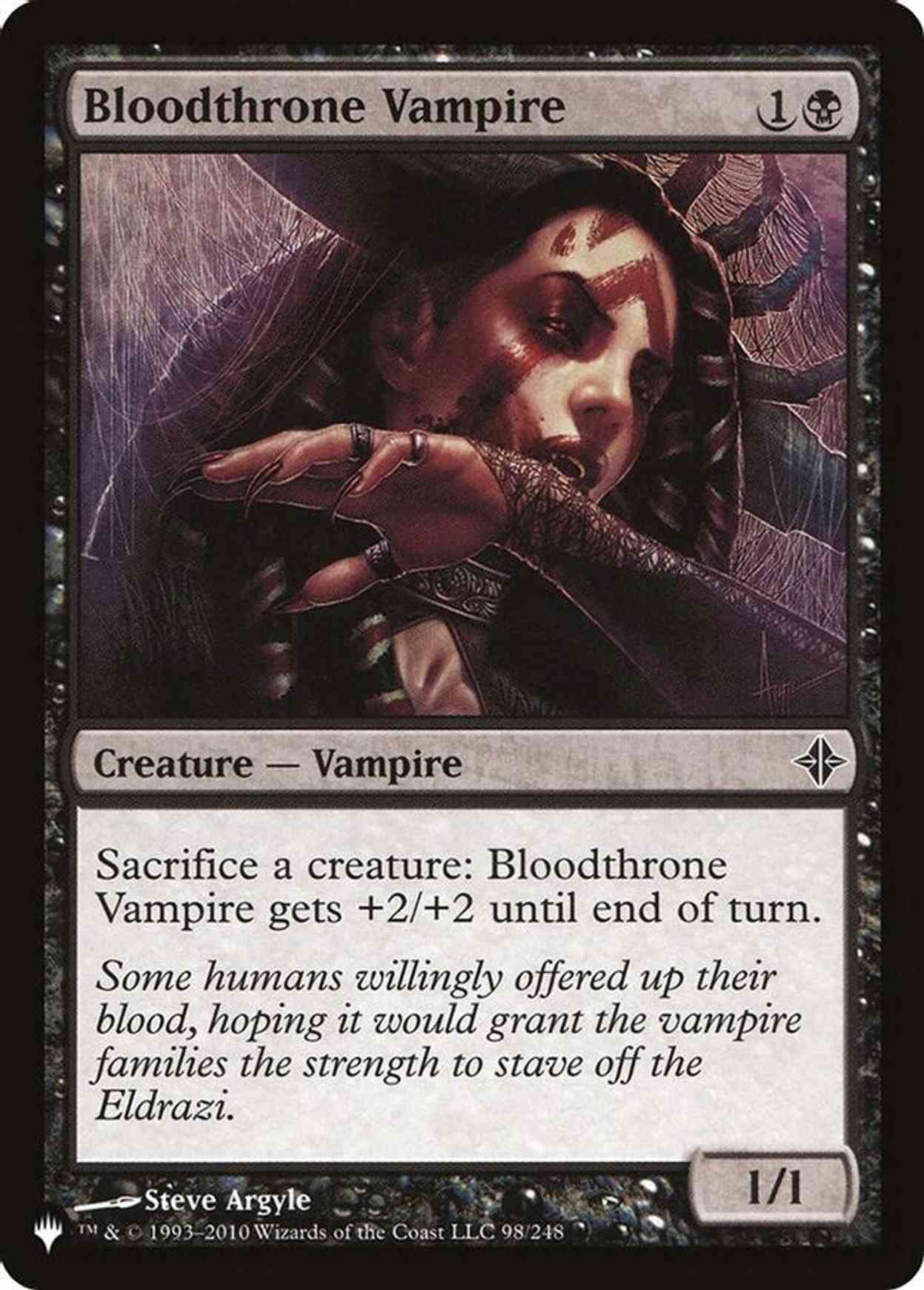 Bloodthrone Vampire magic card front