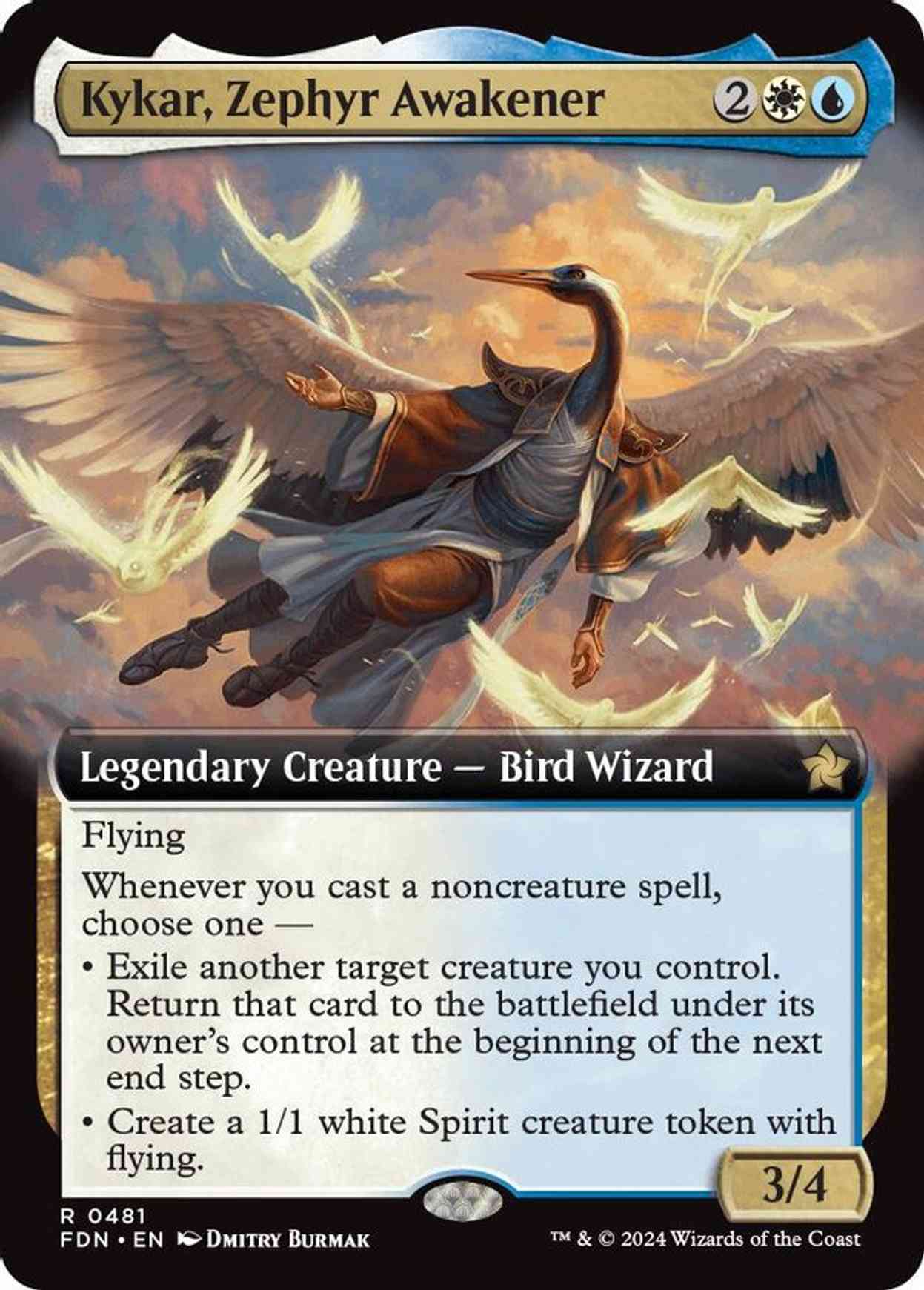 Kykar, Zephyr Awakener (Extended Art) magic card front