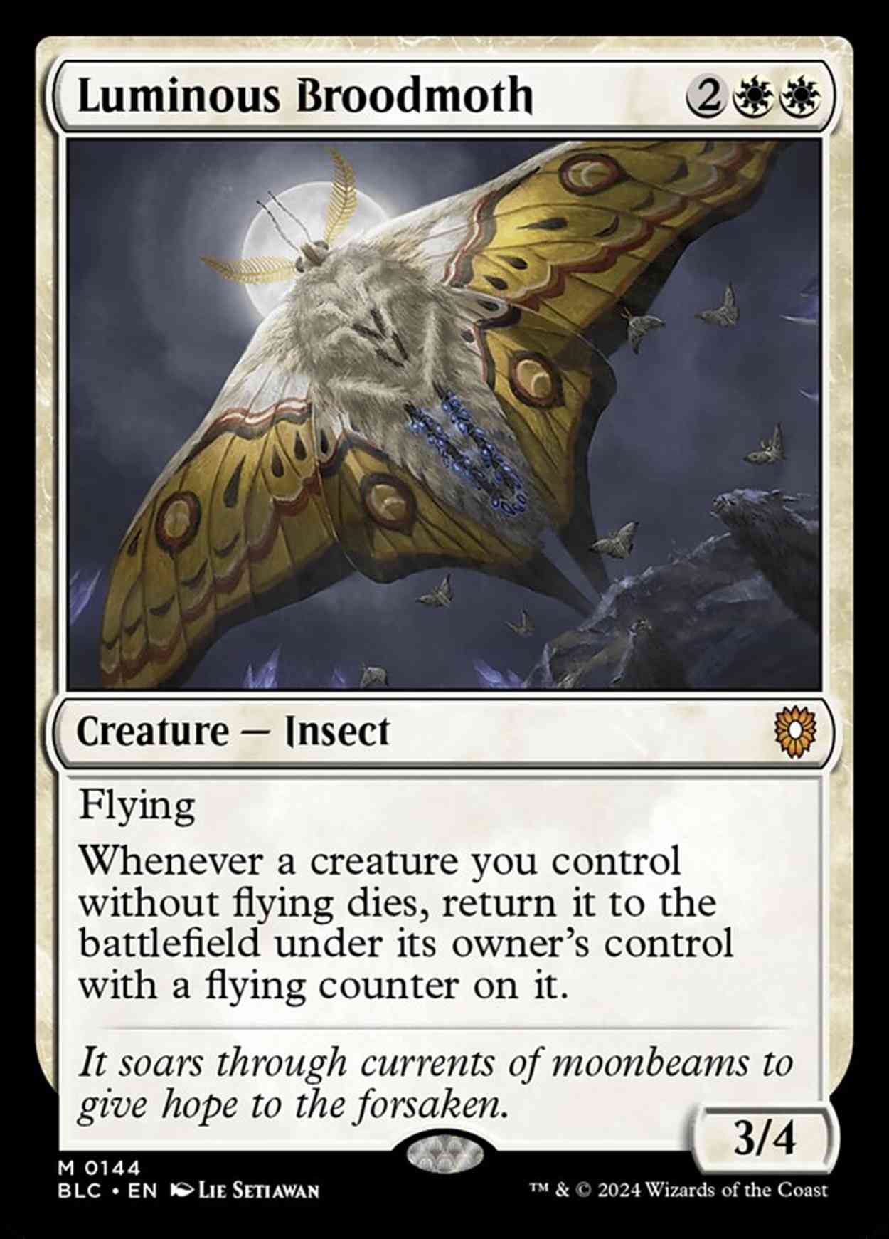 Luminous Broodmoth magic card front