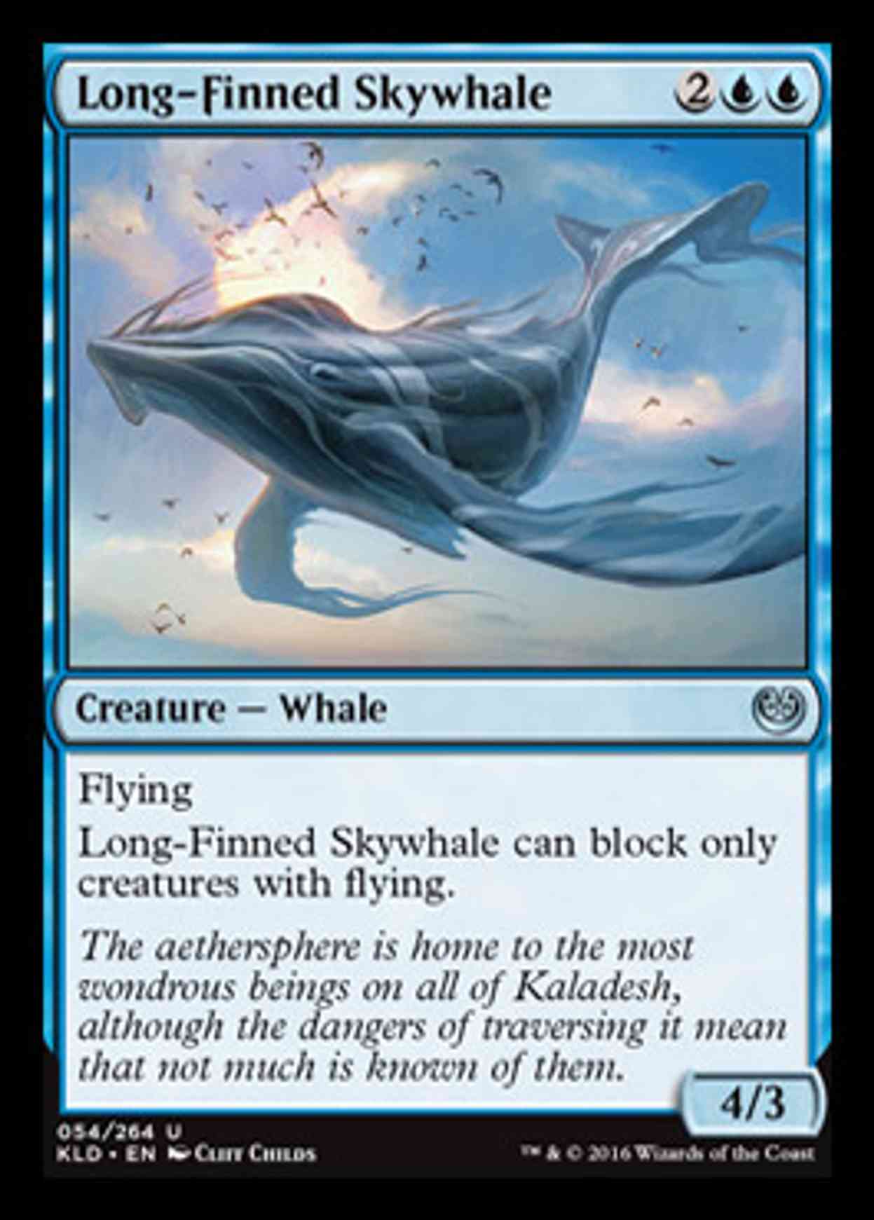 Long-Finned Skywhale magic card front