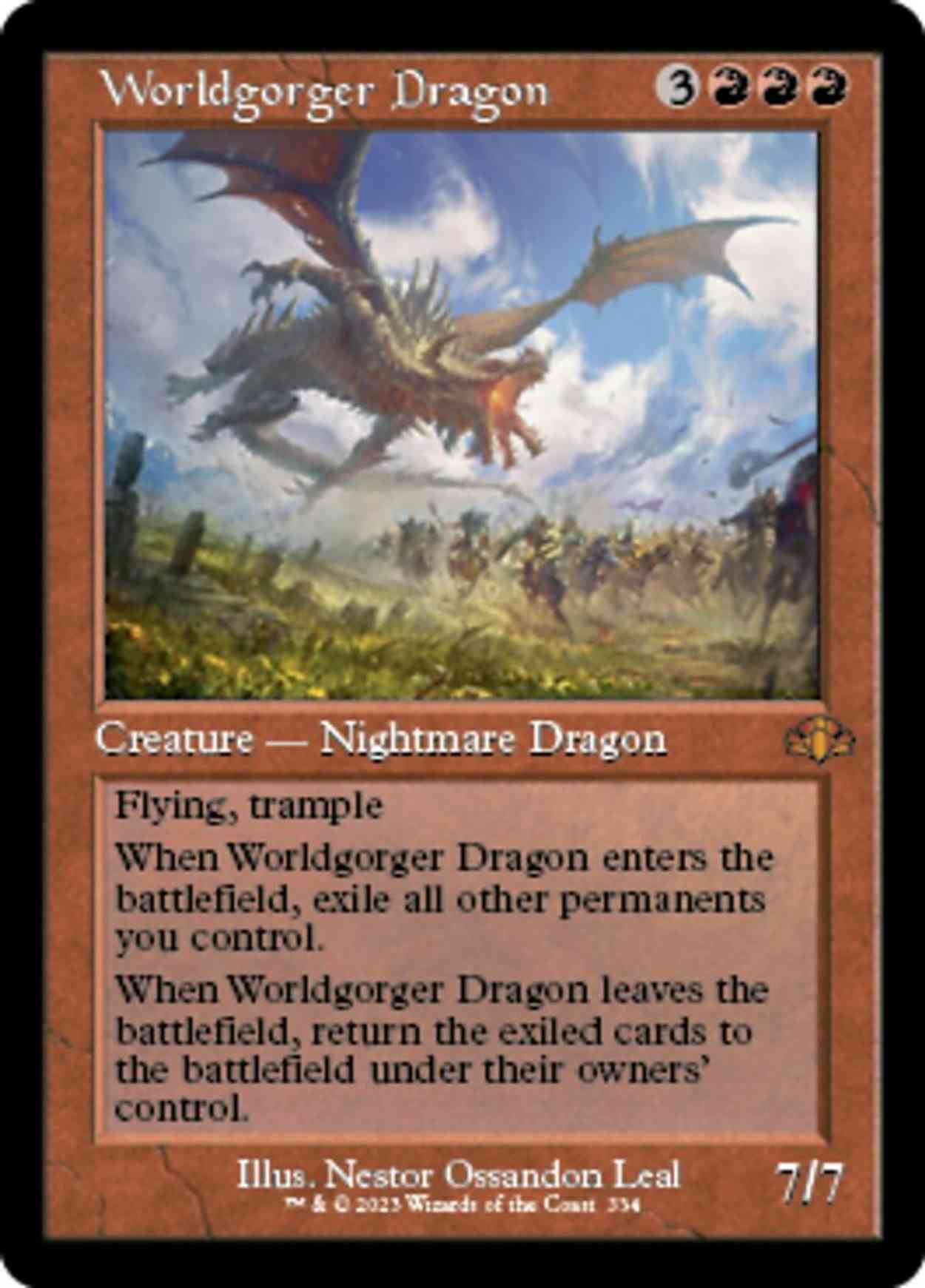 Worldgorger Dragon (Retro Frame) magic card front