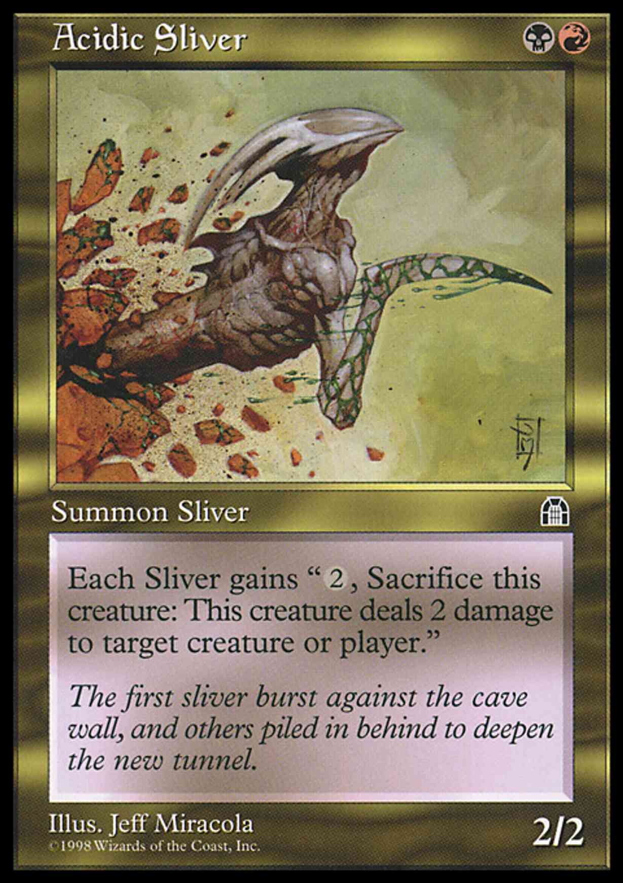 Acidic Sliver magic card front