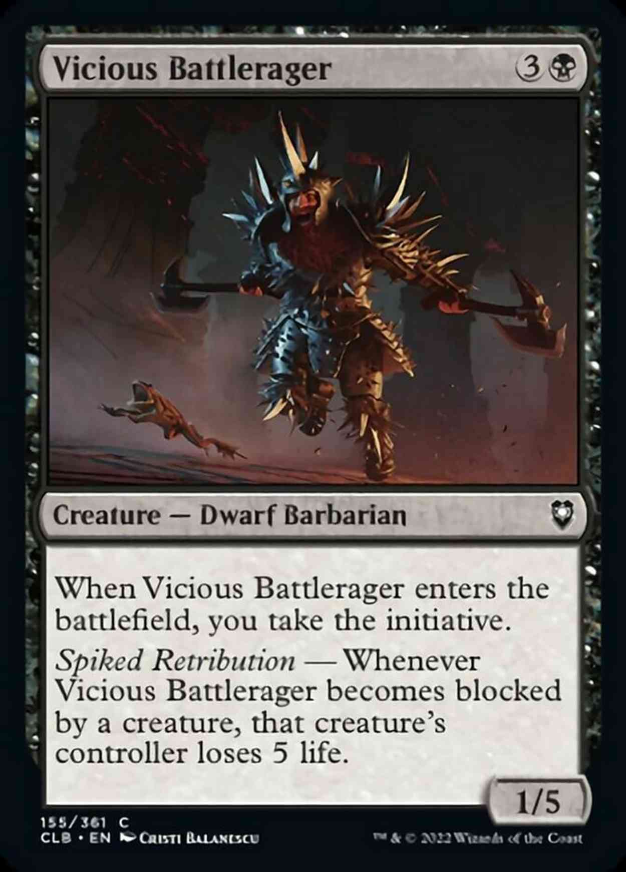 Vicious Battlerager magic card front