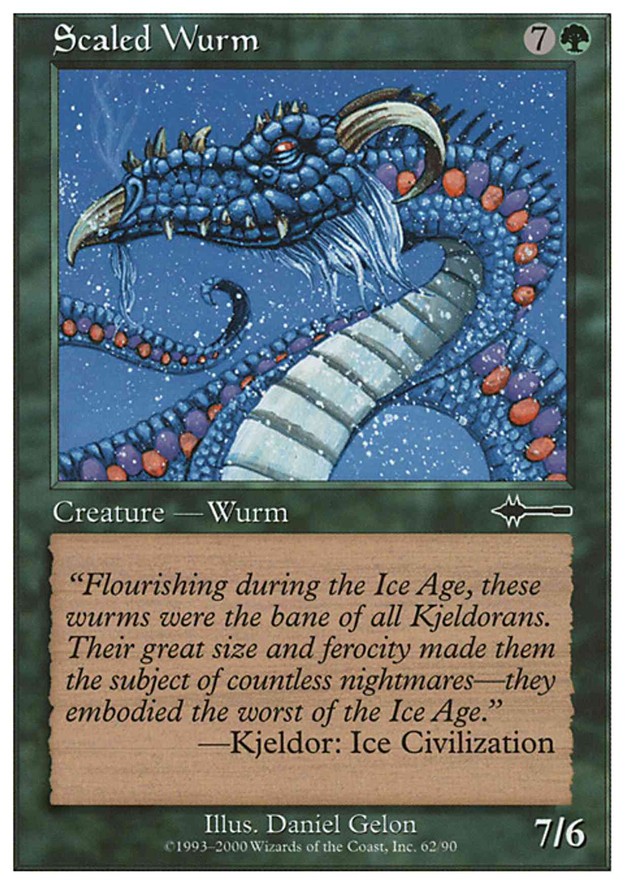 Scaled Wurm magic card front