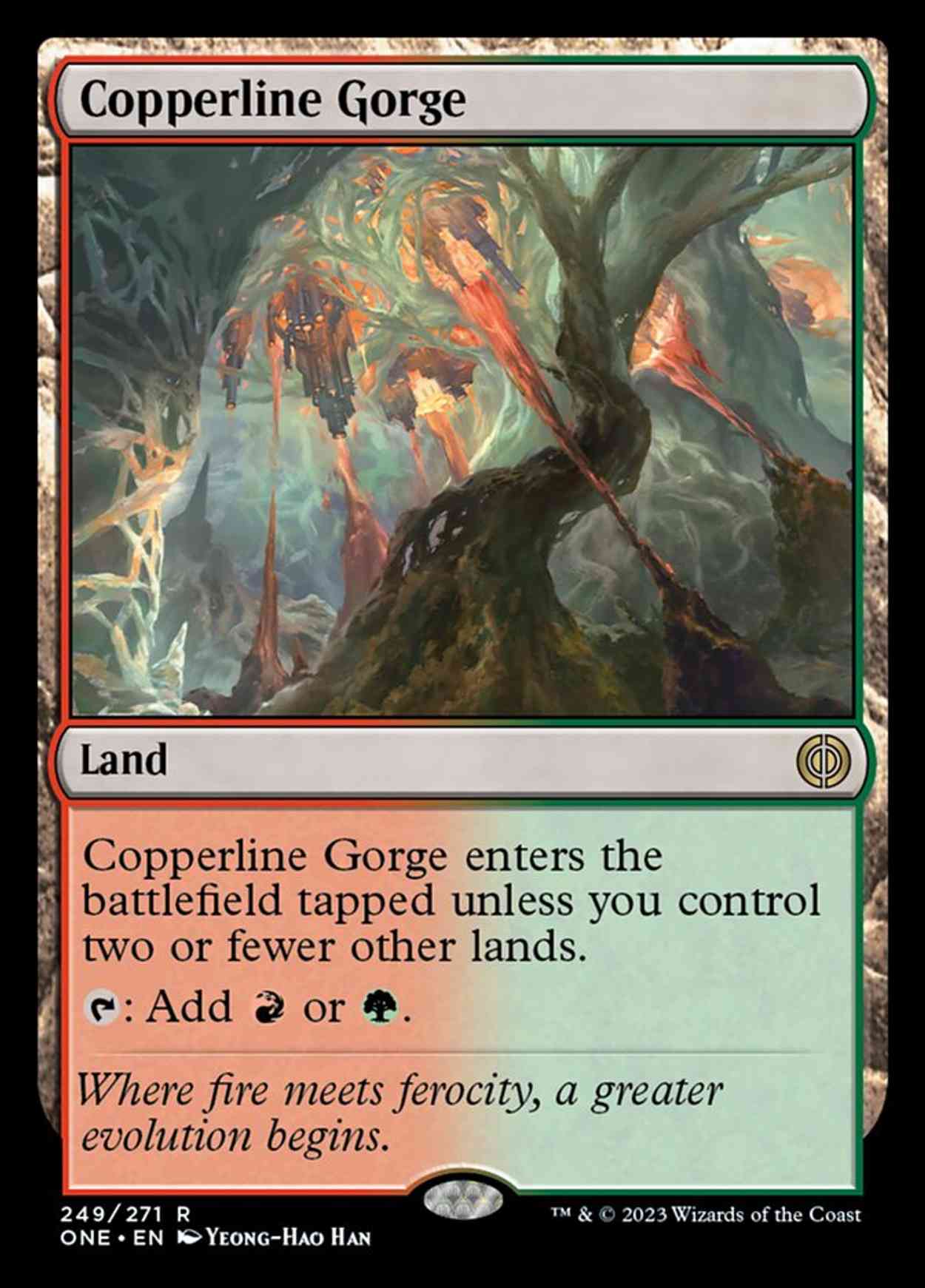 Copperline Gorge magic card front