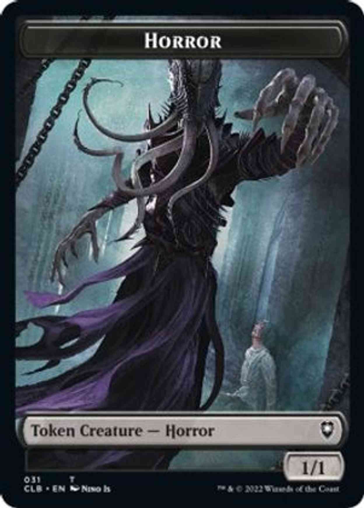 Horror // Eldrazi Horror Double-sided Token magic card front