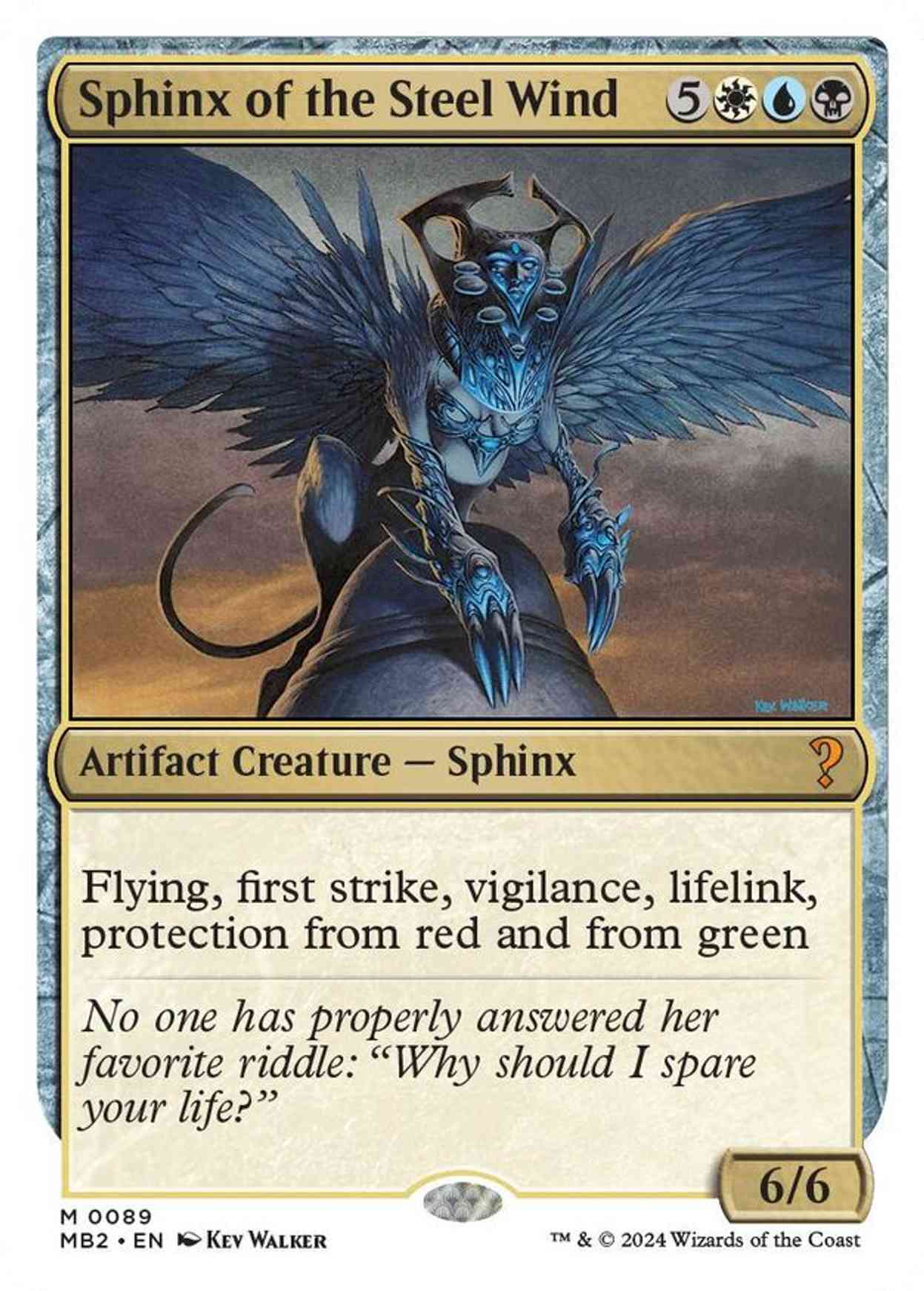 Sphinx of the Steel Wind (White Border) magic card front