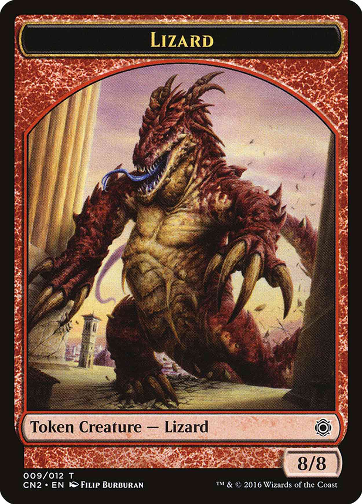 Lizard Token magic card front