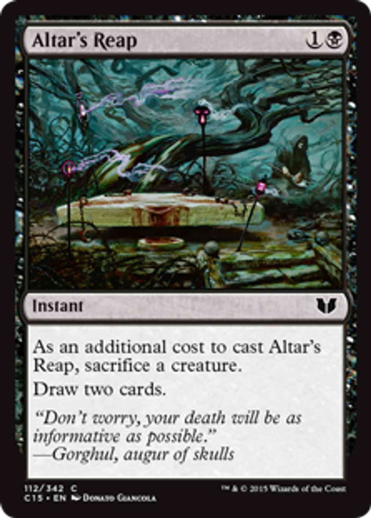 Altar's Reap magic card front