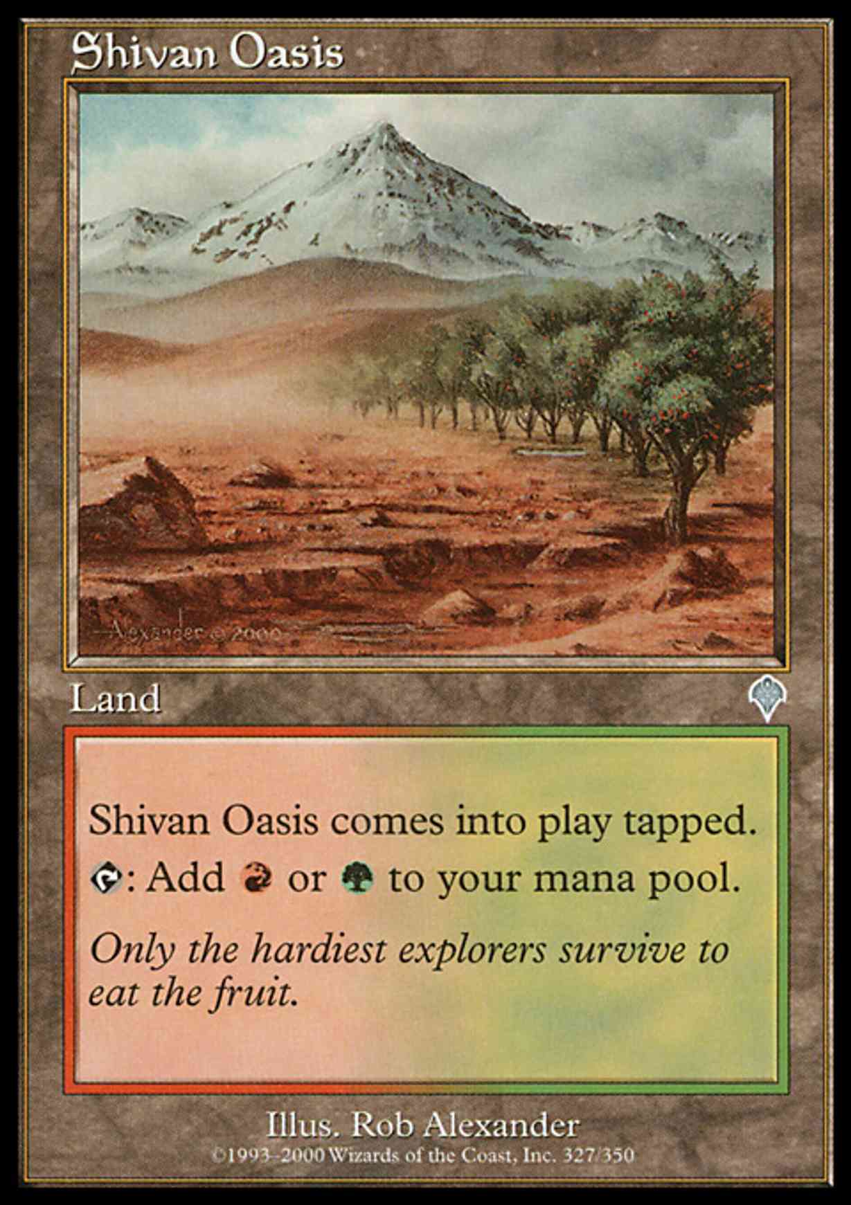 Shivan Oasis magic card front
