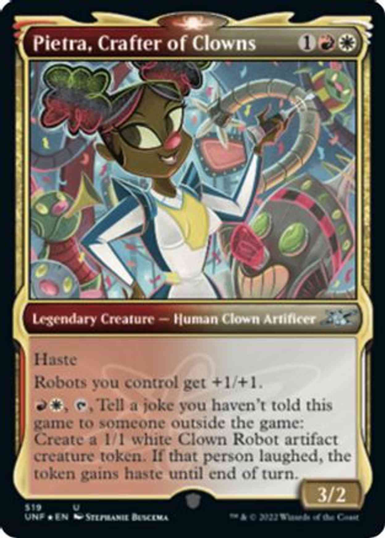 Pietra, Crafter of Clowns (Showcase) (Galaxy Foil) magic card front