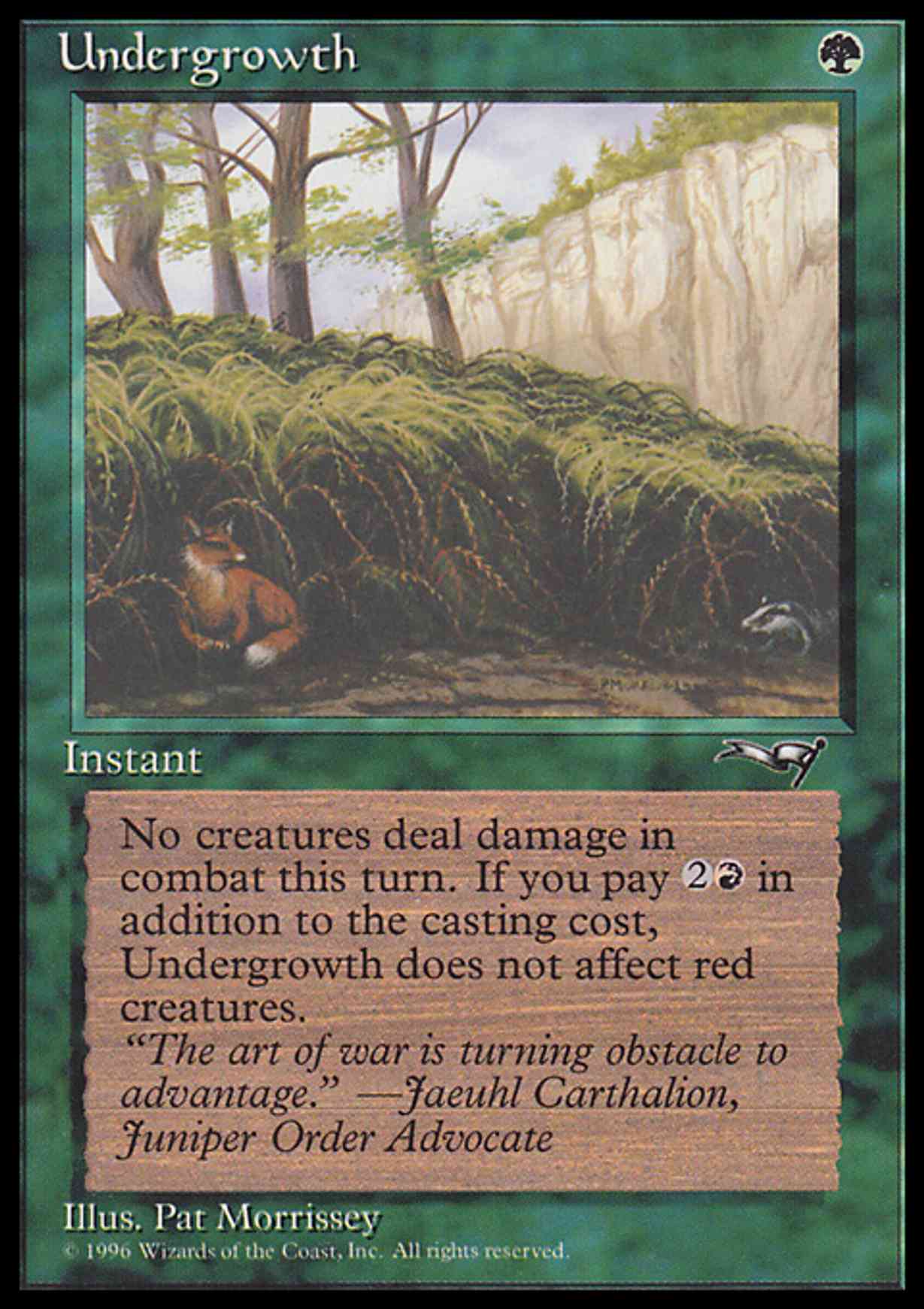 Undergrowth magic card front