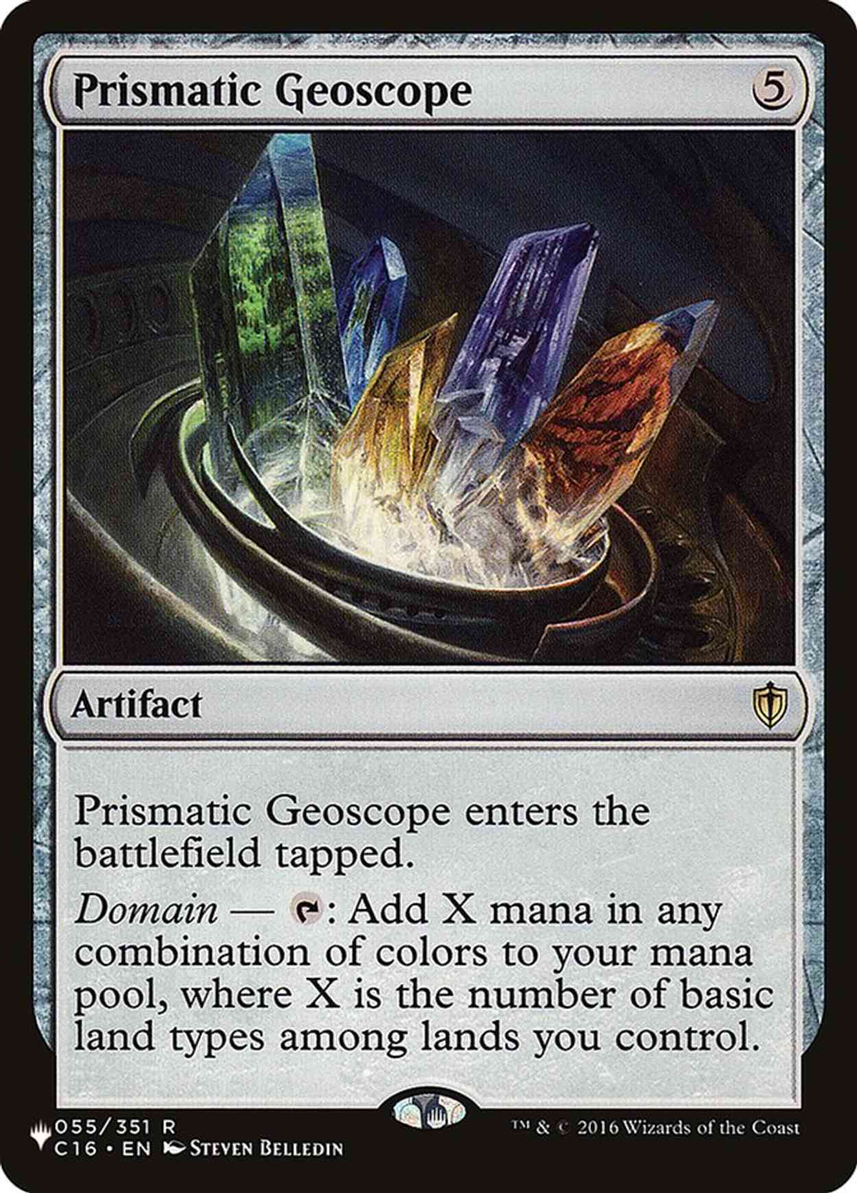 Prismatic Geoscope magic card front