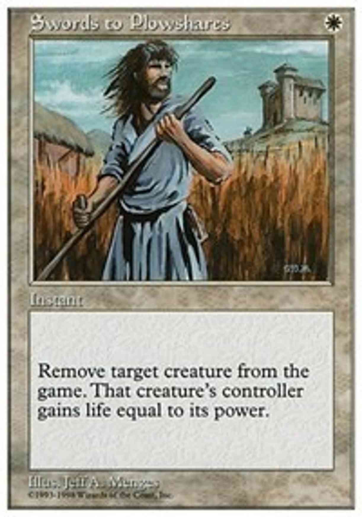 Swords to Plowshares magic card front