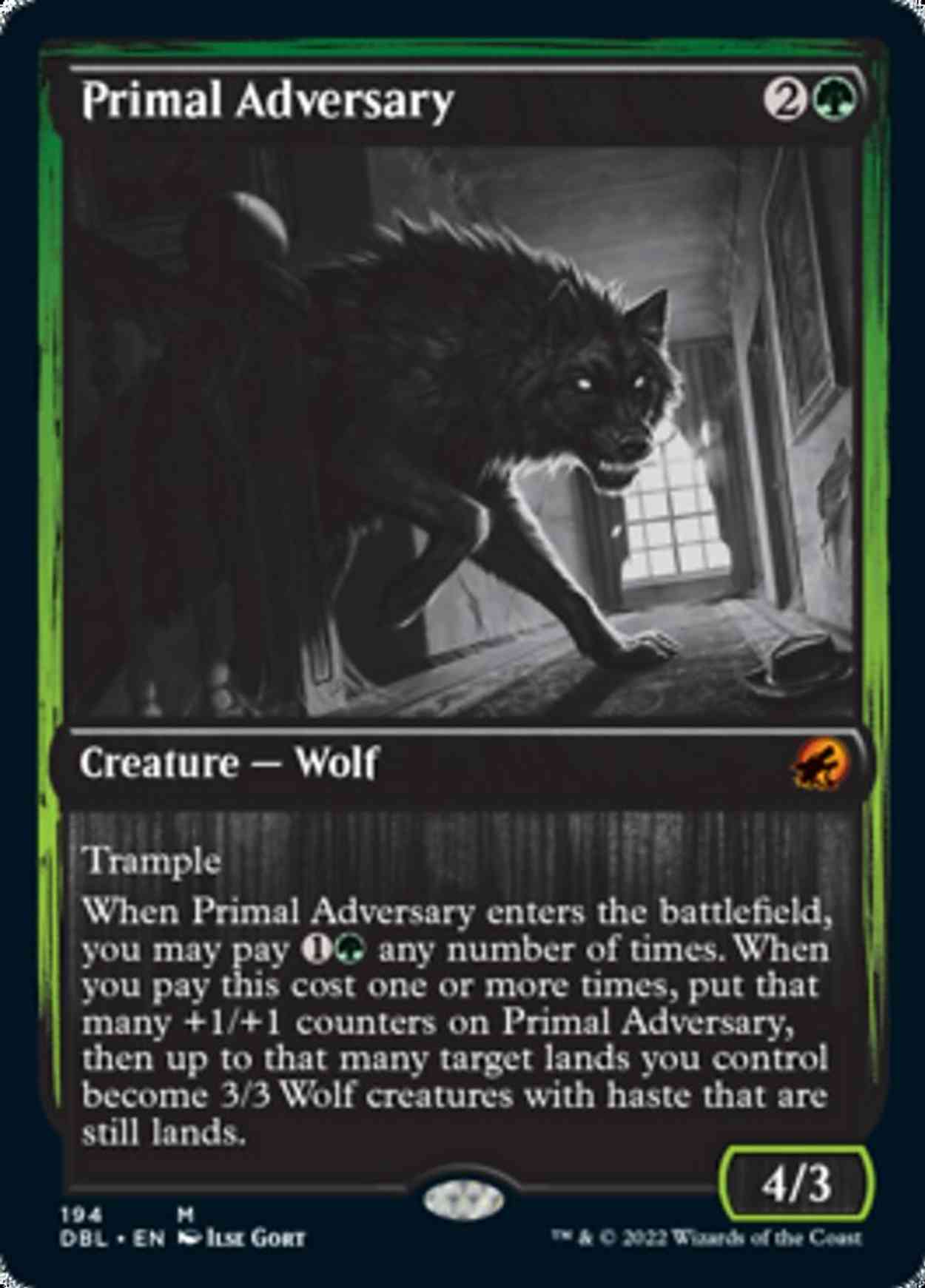 Primal Adversary magic card front