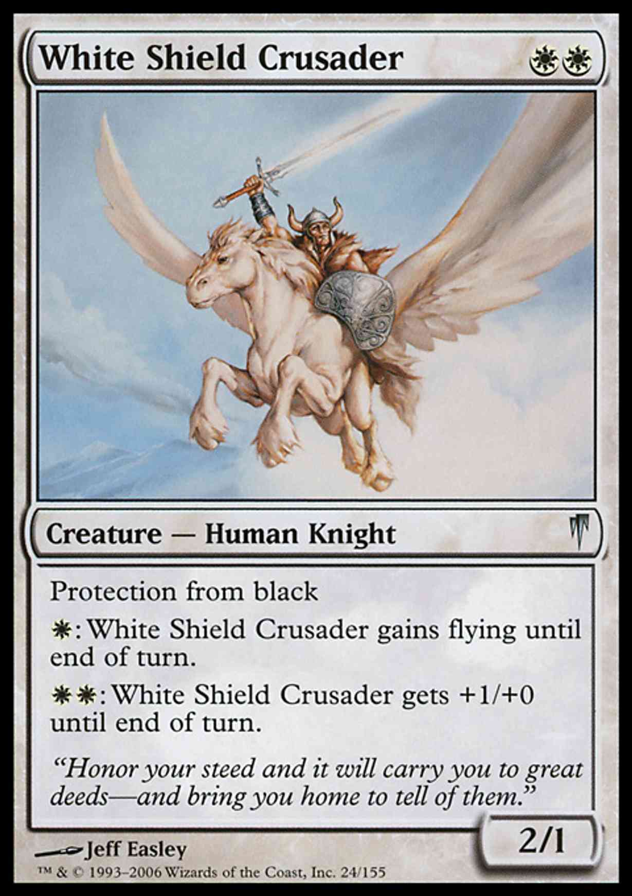 White Shield Crusader magic card front