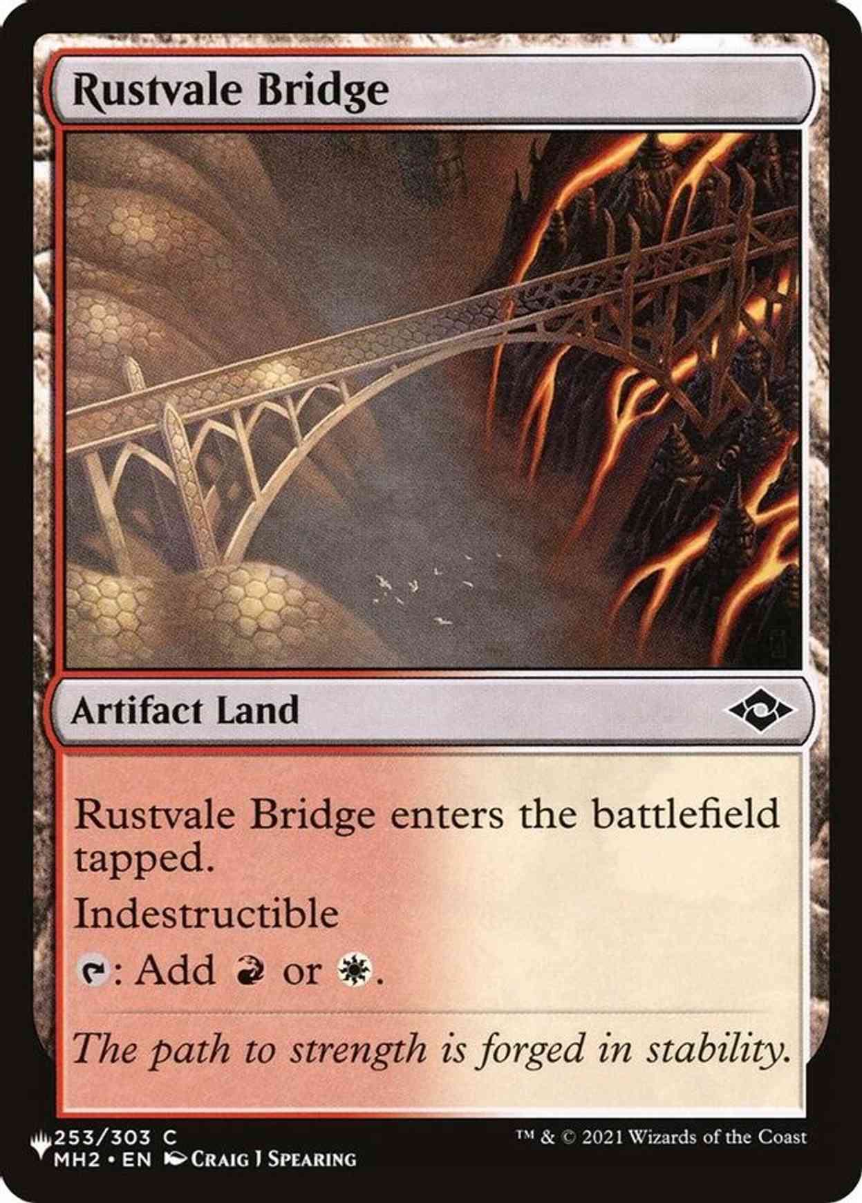 Rustvale Bridge magic card front