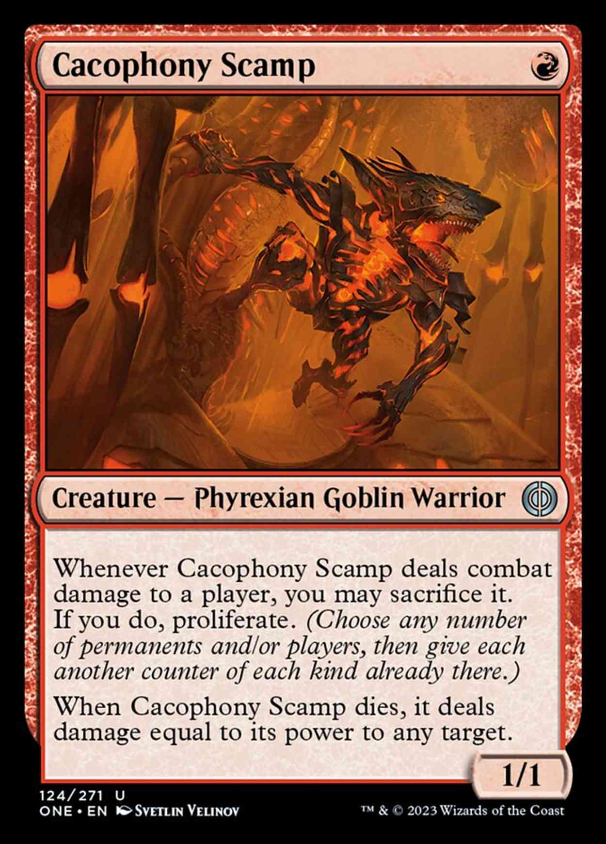 Cacophony Scamp magic card front