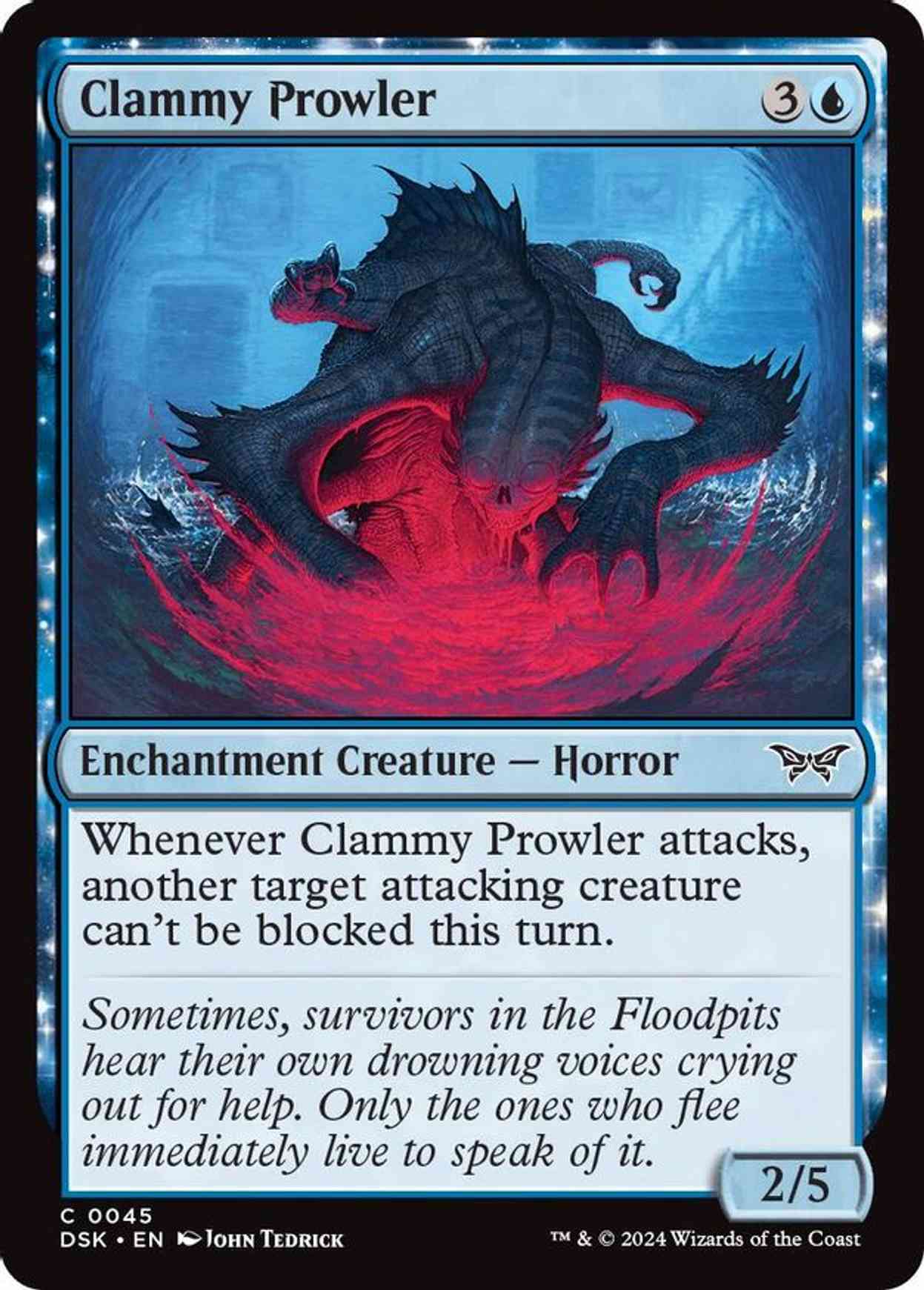 Clammy Prowler magic card front