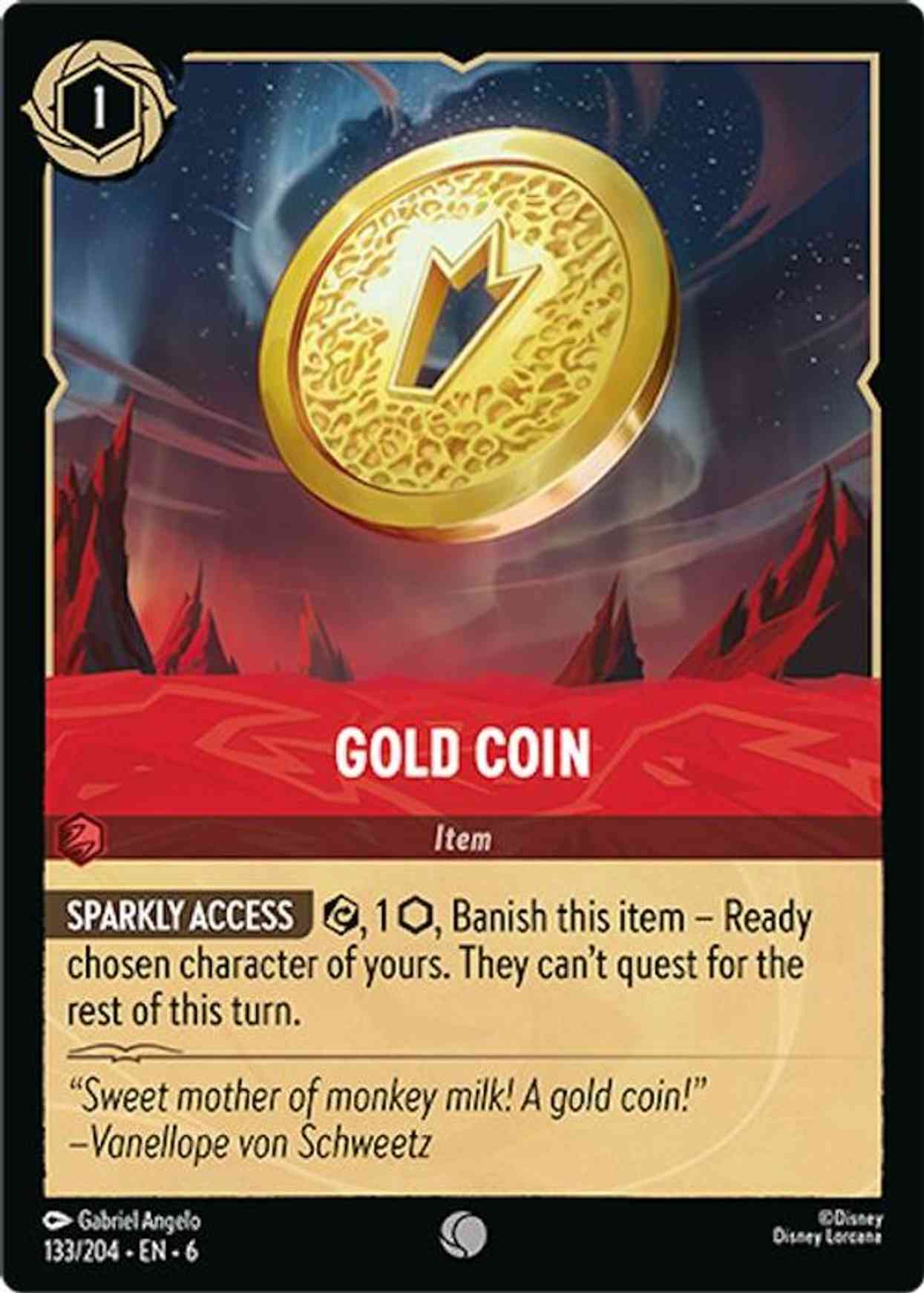 Gold Coin magic card front