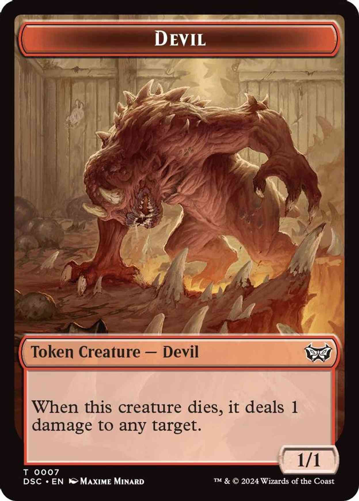 Devil // Scarecrow Double-Sided Token magic card front