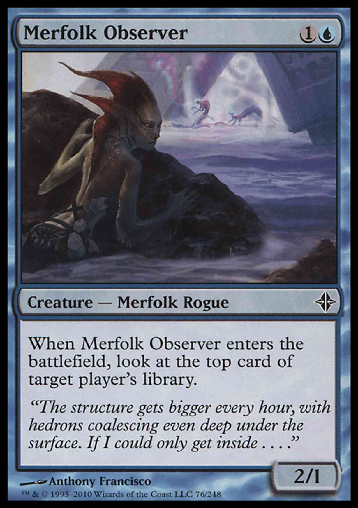 Merfolk Observer magic card front