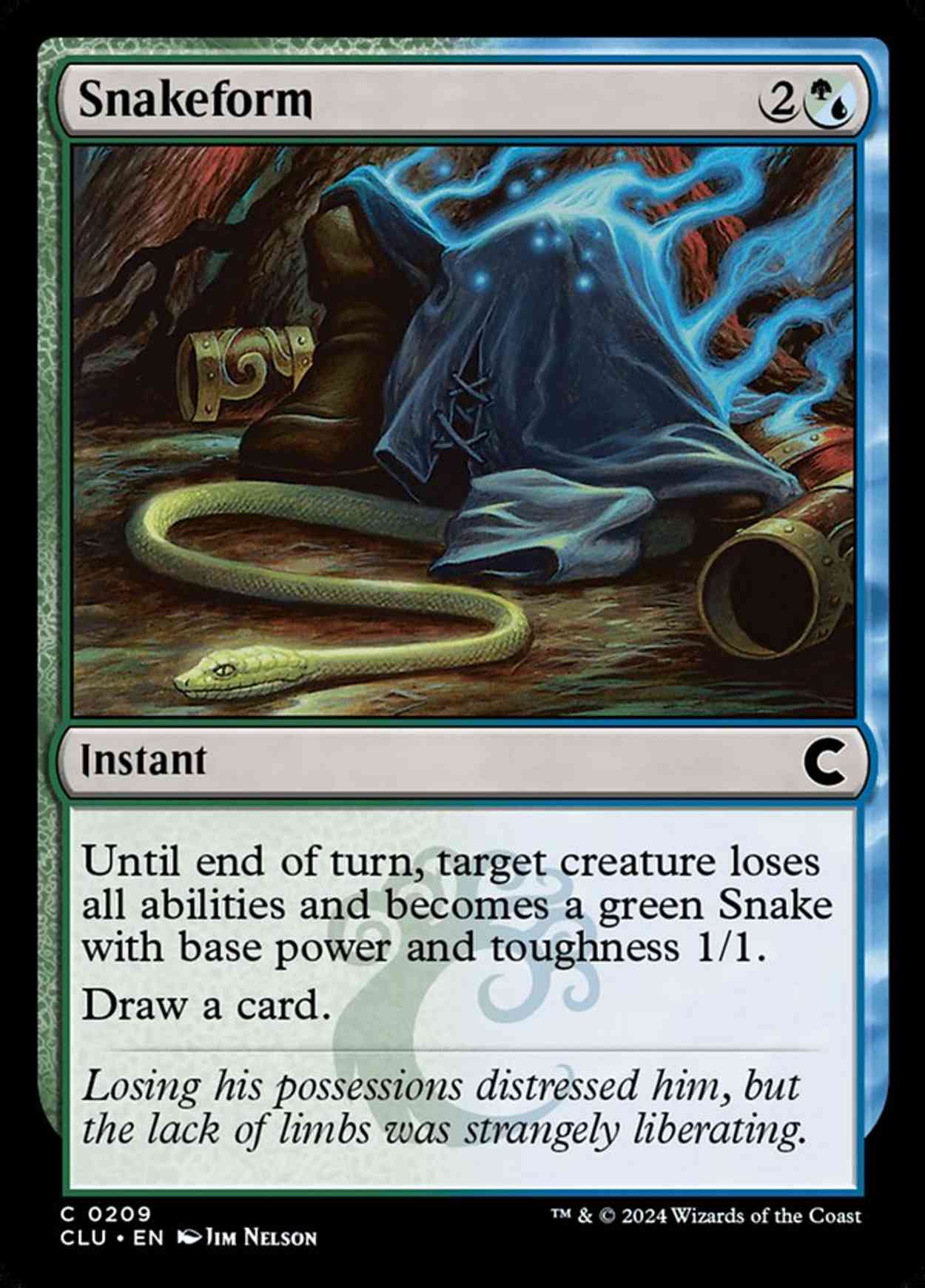 Snakeform magic card front