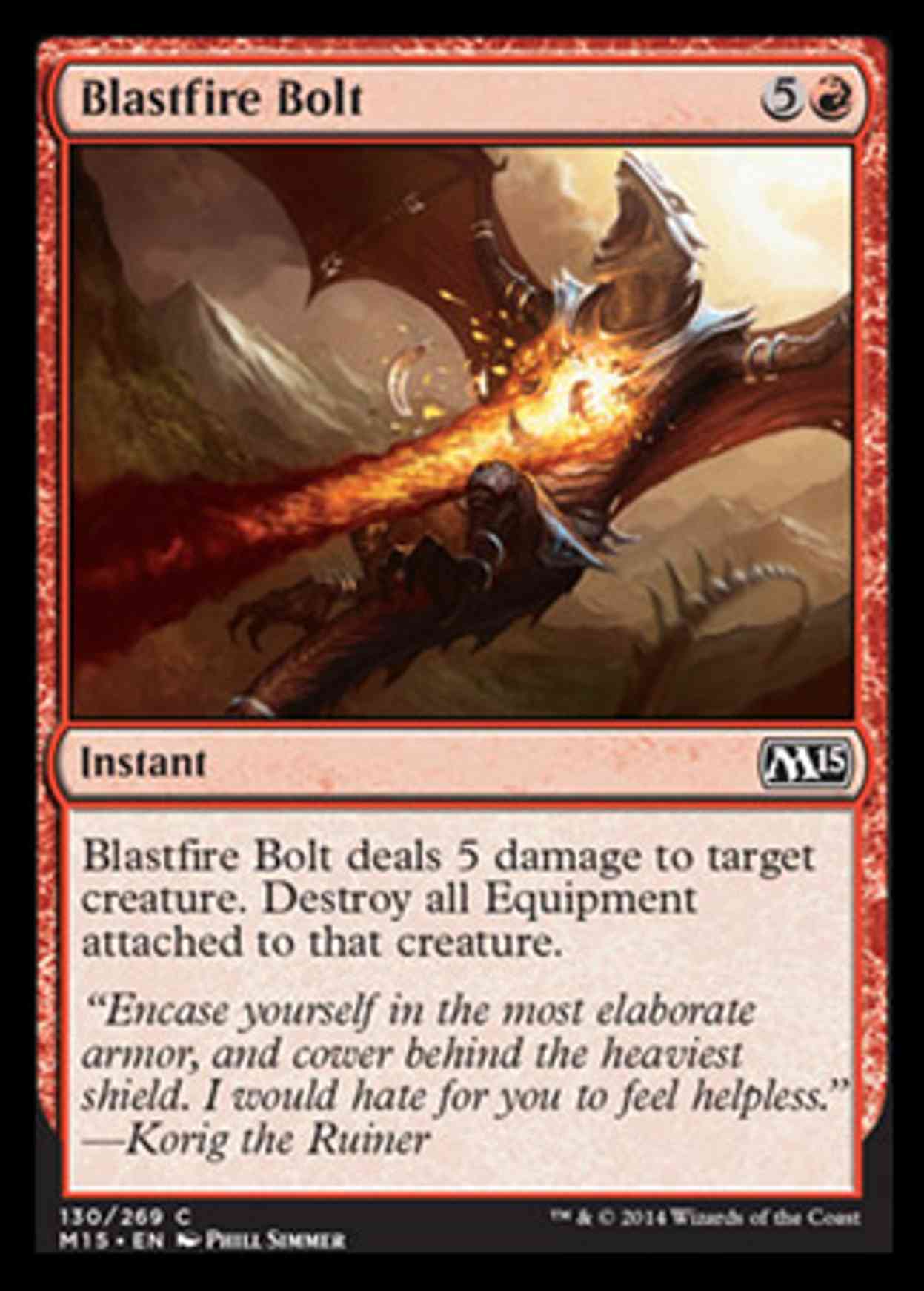 Blastfire Bolt magic card front