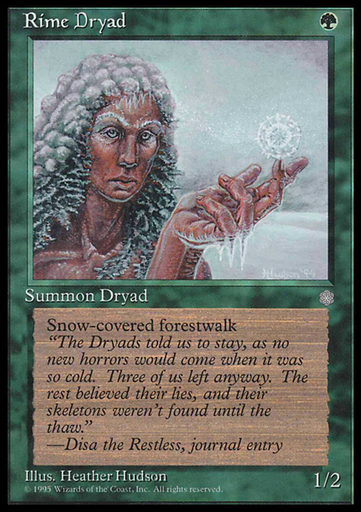 Rime Dryad magic card front