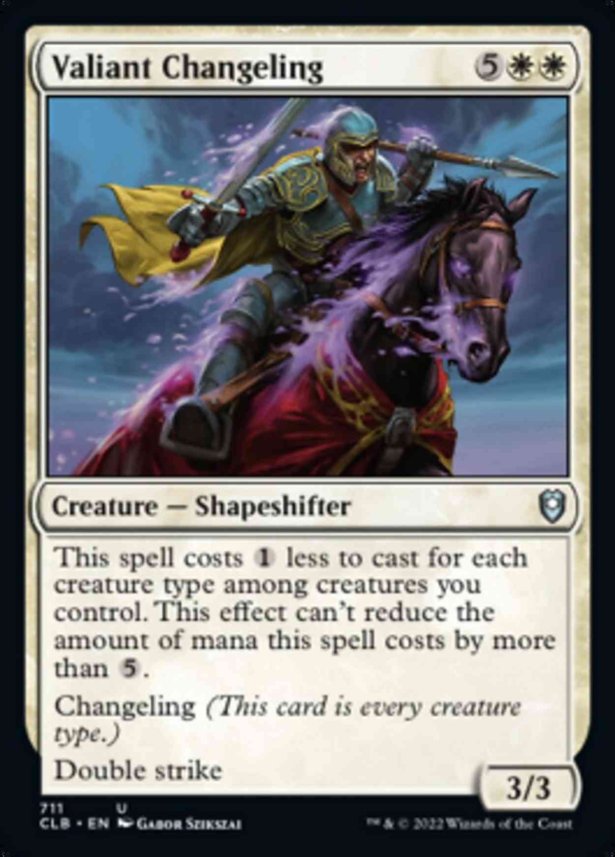 Valiant Changeling magic card front