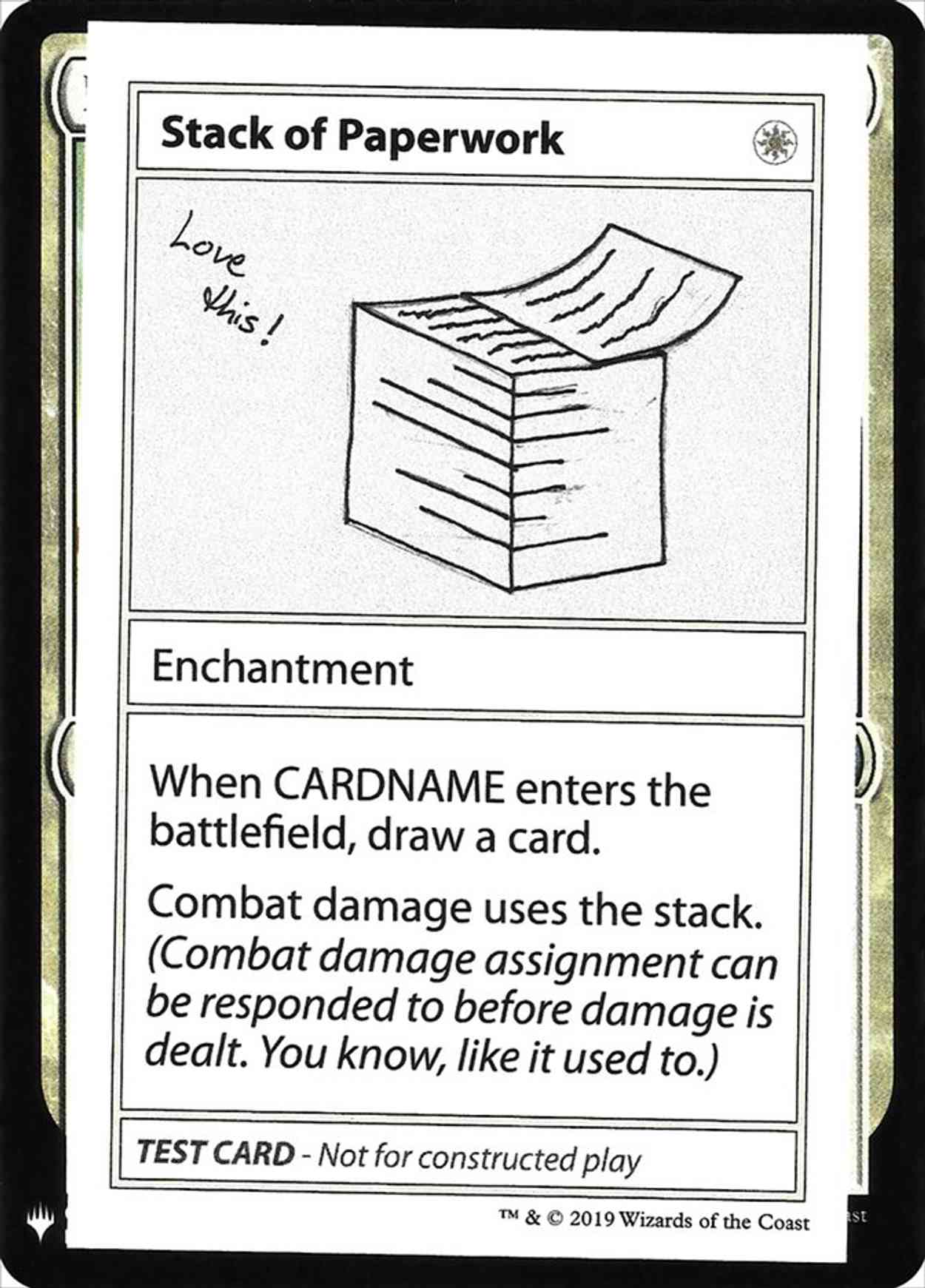 Stack of Paperwork magic card front