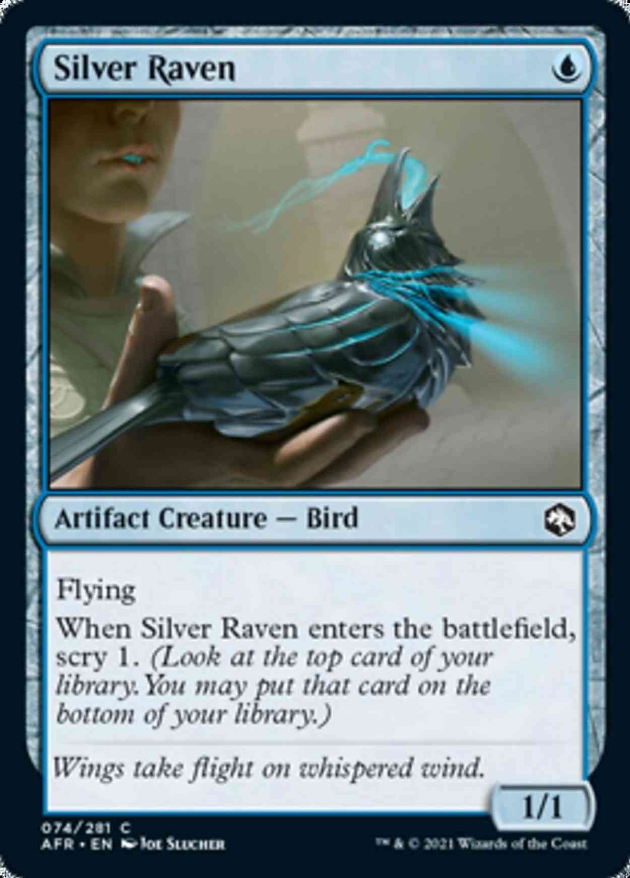 Silver Raven magic card front