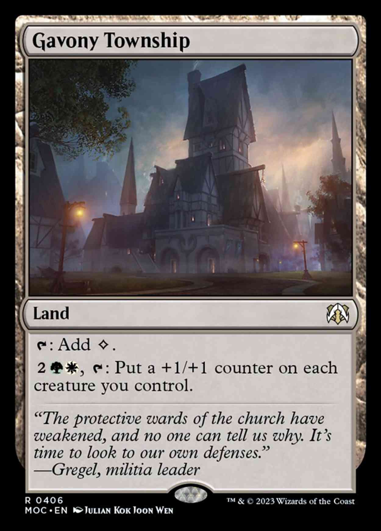 Gavony Township magic card front
