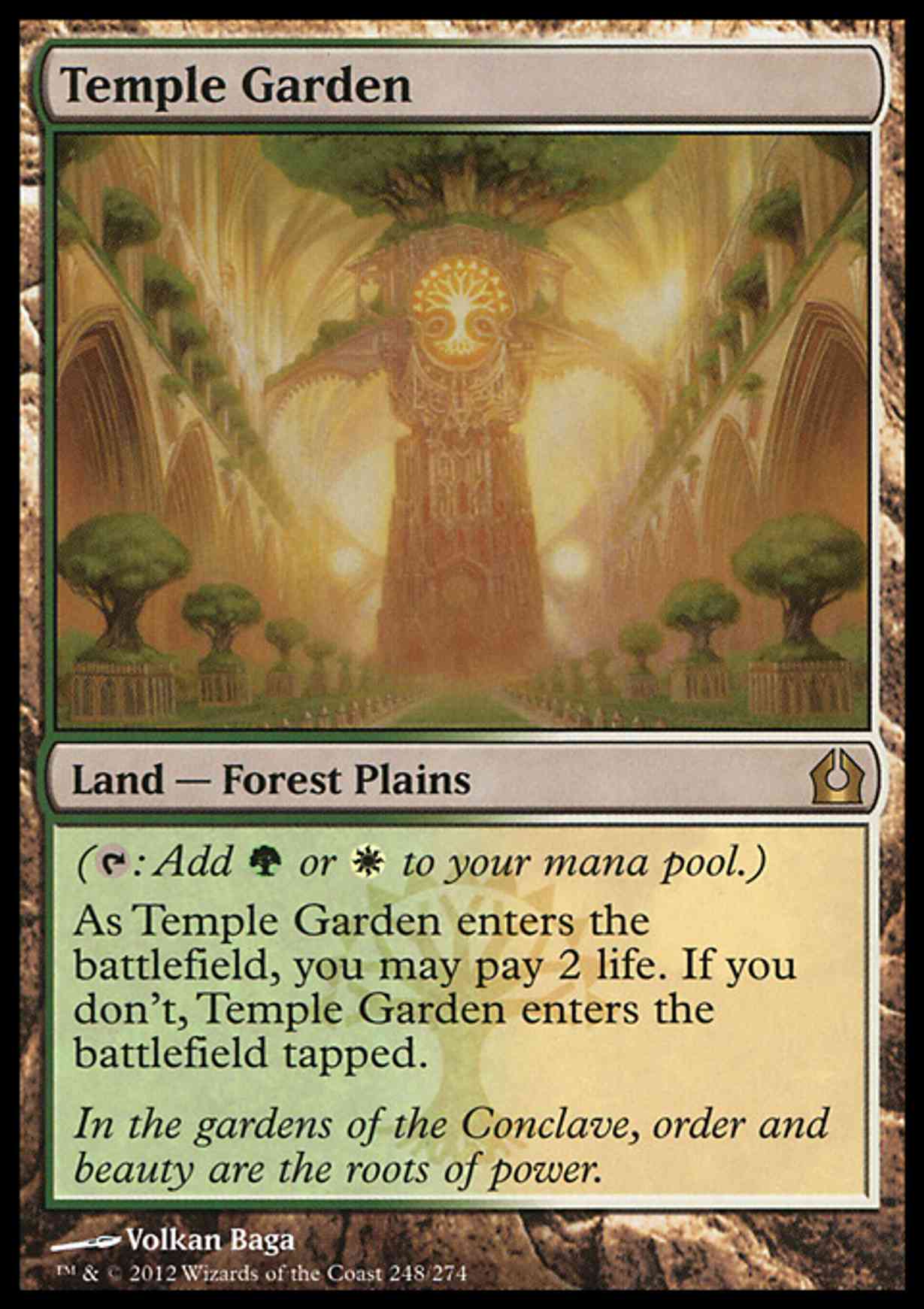 Temple Garden magic card front